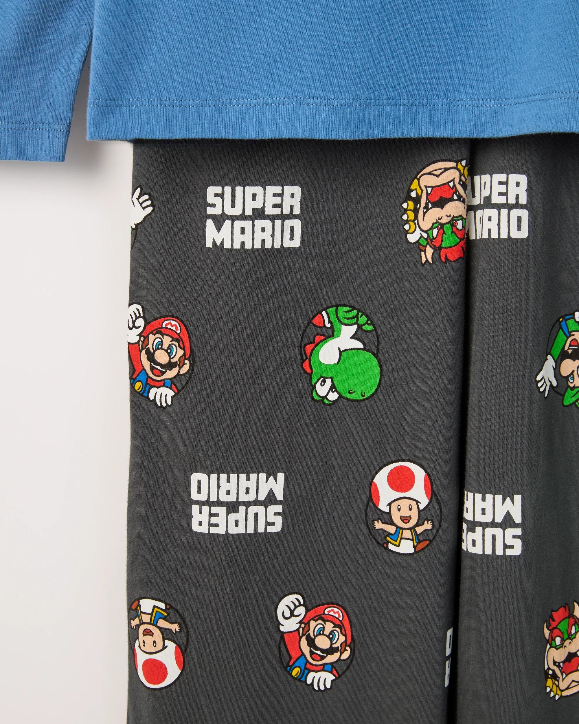 2 Super Mario Australian Cotton Jersey Older Boys Pyjama Set MARIO GROUP, 2 of 5