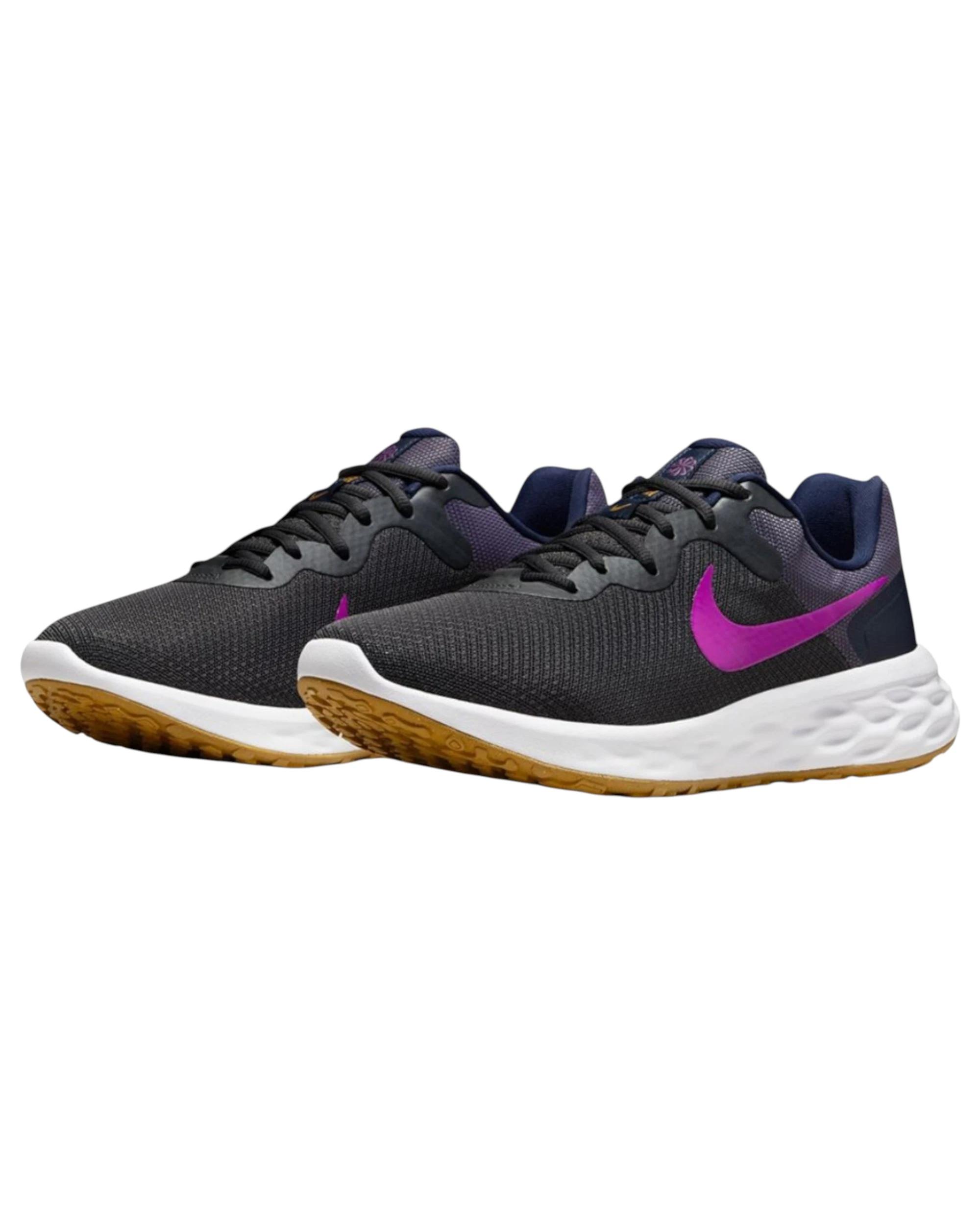 3 Nike Mens Revolution 6 Next Nature Anthracite Vivid Purple Running Shoes ANTHRACITE VIVID PURPLE, 3 of 6