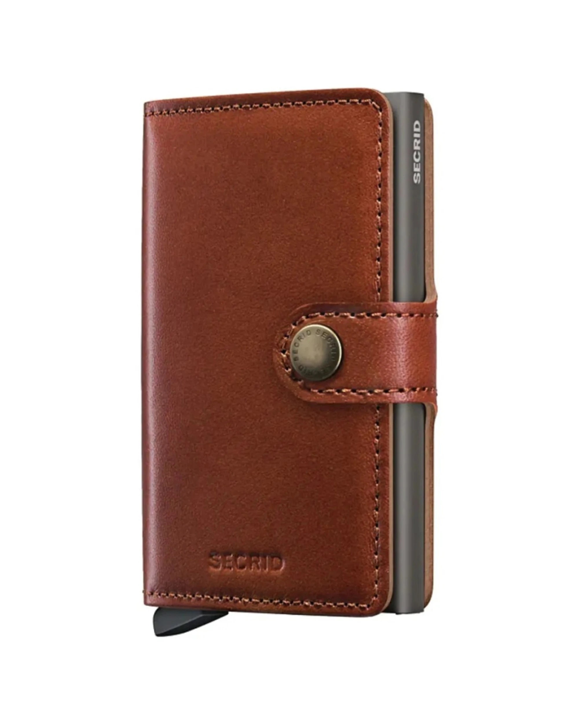 1 Secrid Miniwallet Compact RFID Travel Wallet European Leather Texano Saddle - Brown, 1 of 5
