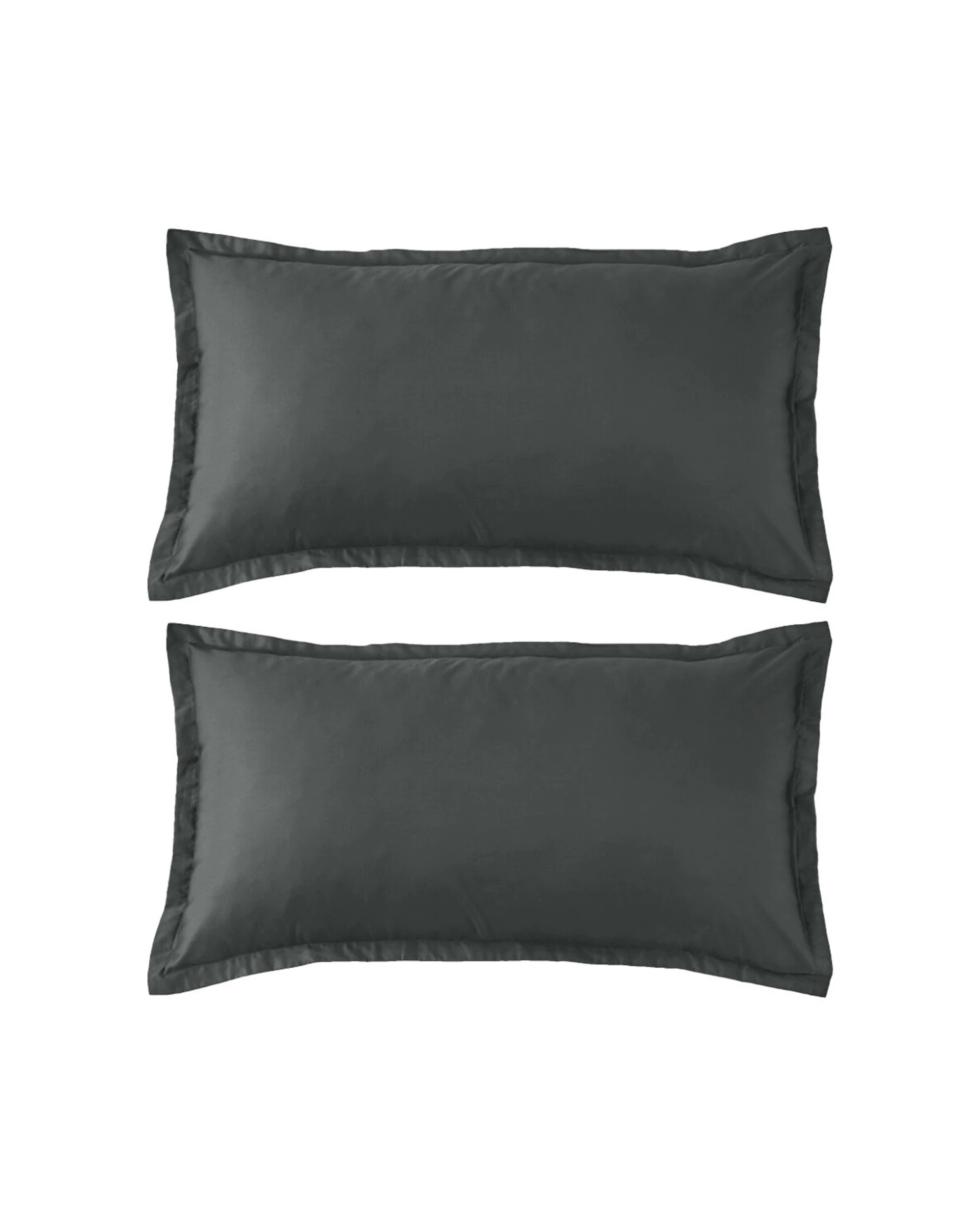 1 Grosvenor House Egyptian Cotton Body Tailored Pillowcase 2PK 500TC - Charcoal, 1 of 4