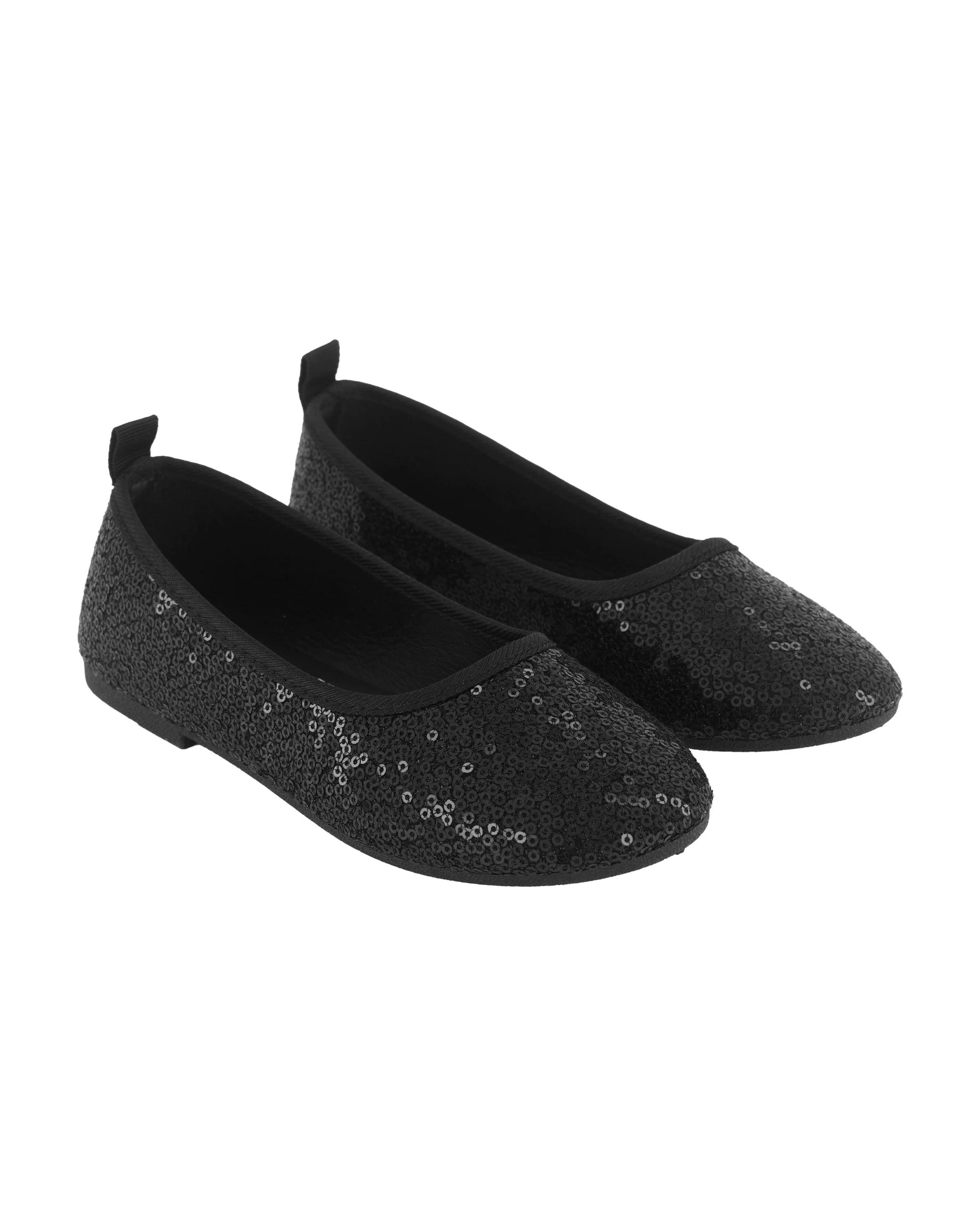 4 Senior Sequin Flats Black Sqn, 4 of 5