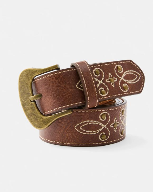 Embroidered Jean Belt