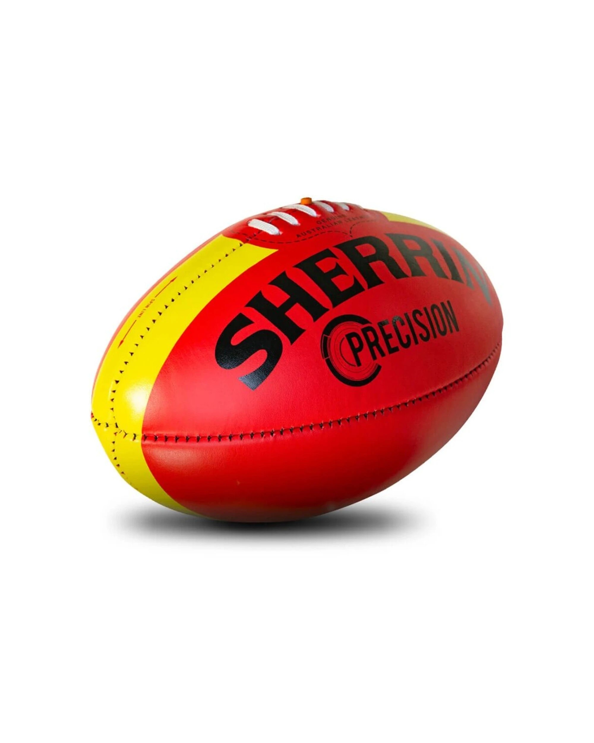 2 Sherrin Precision Leather Australian Rules Training Football Size 5 - Red, 2 of 4