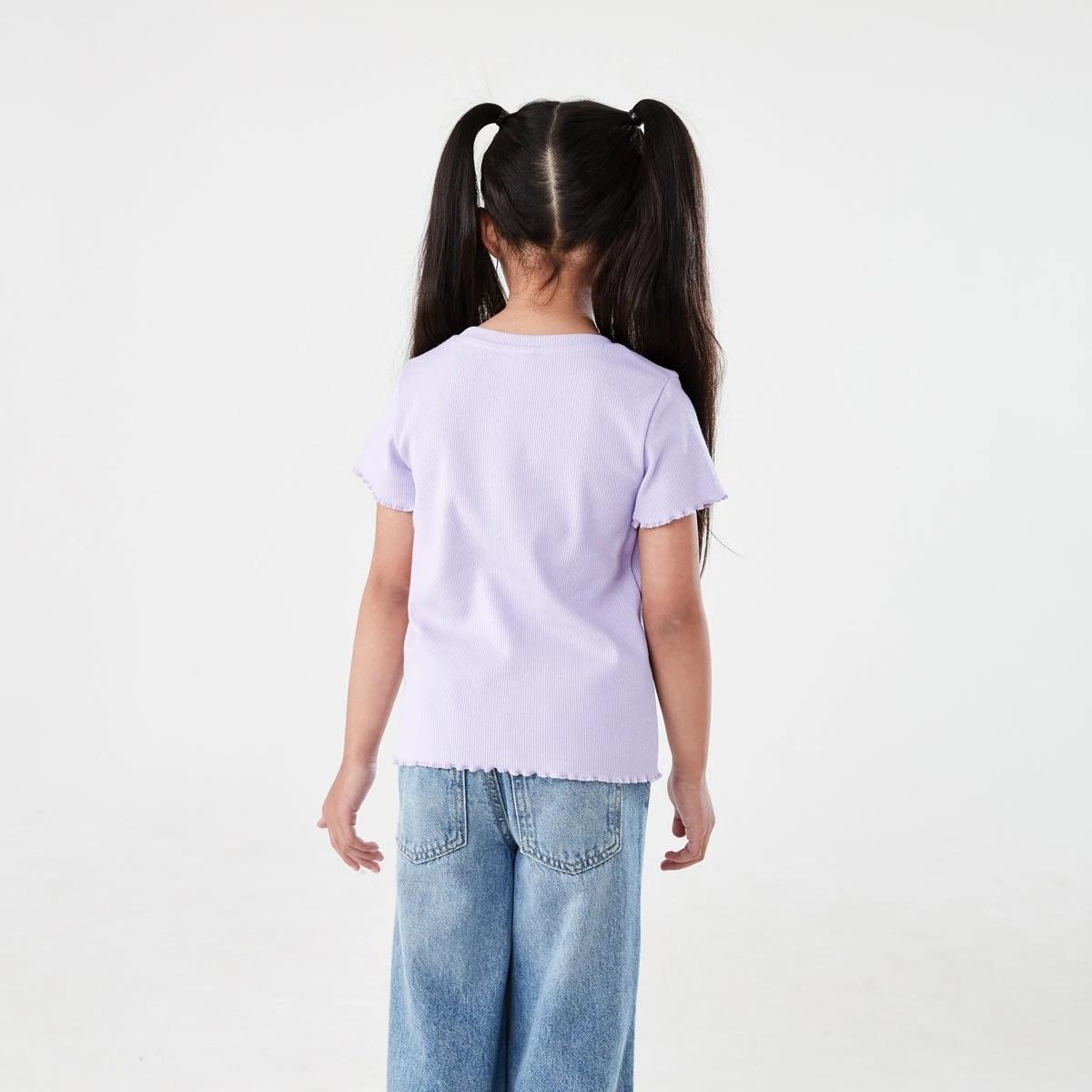 2 Short Sleeve Rib T-shirt PASTEL LILAC, 2 of 8