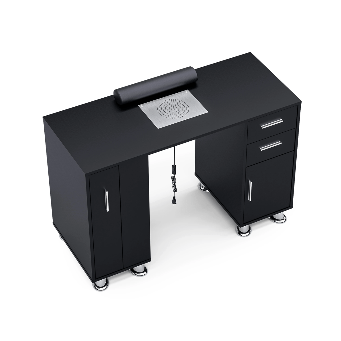 1 Advwin Manicure Table Nail Tech Desk Dressing Table Dust Collector Drawers Cabinet Storage
 - Black, 1 of 10