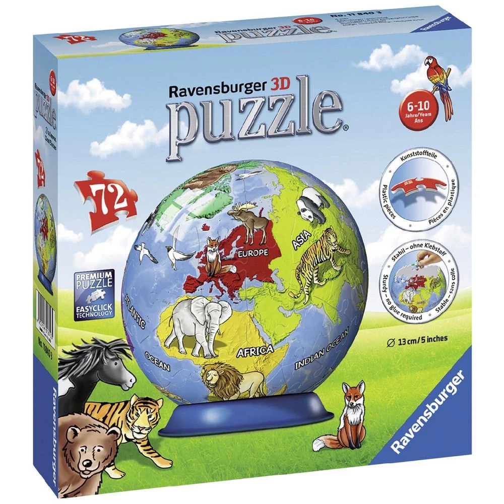1 Ravensburger Puzzle Children's Globe, 1 of 2