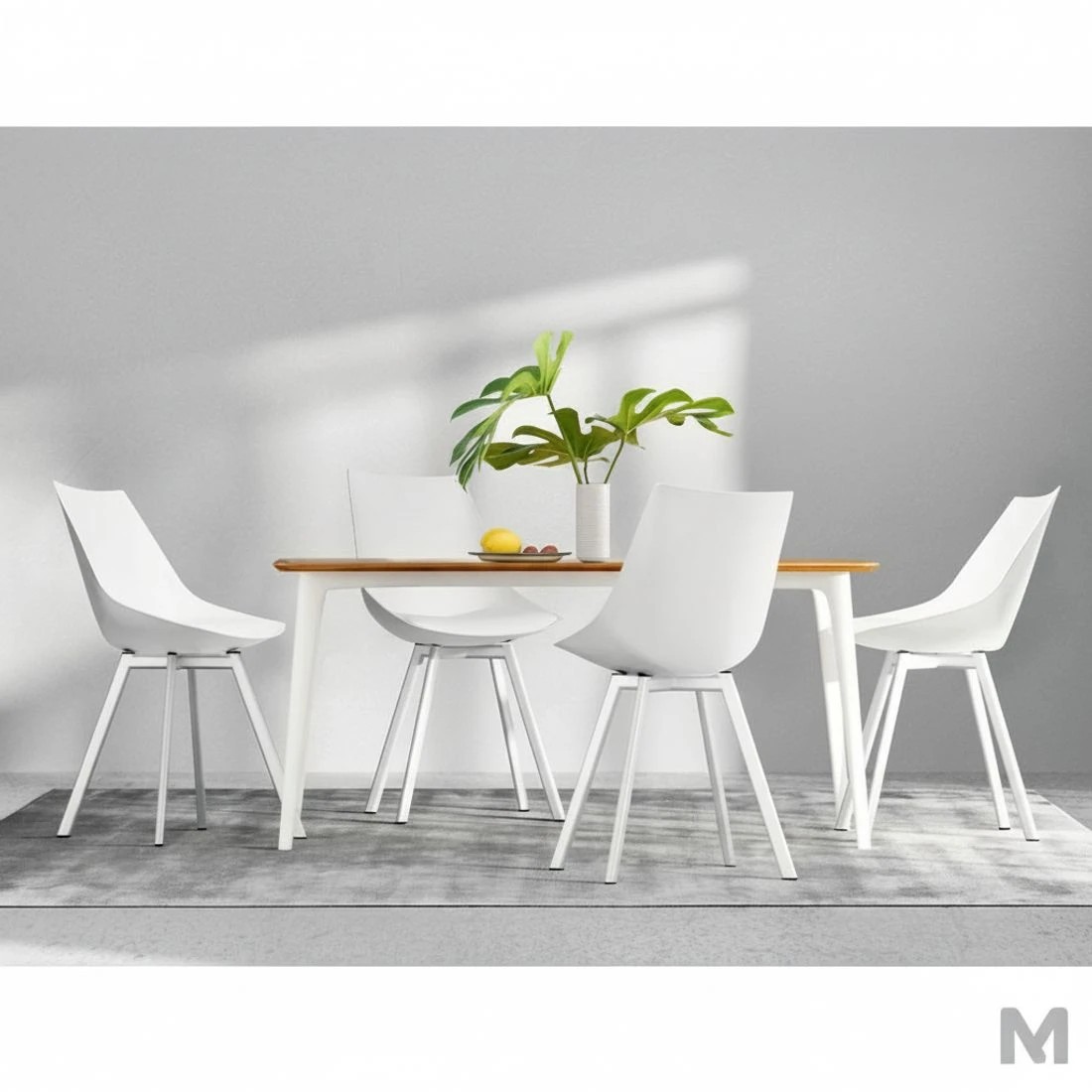 6 Artiss Dining Chairs Set of 2 PU Leather Plastic - White, 6 of 7