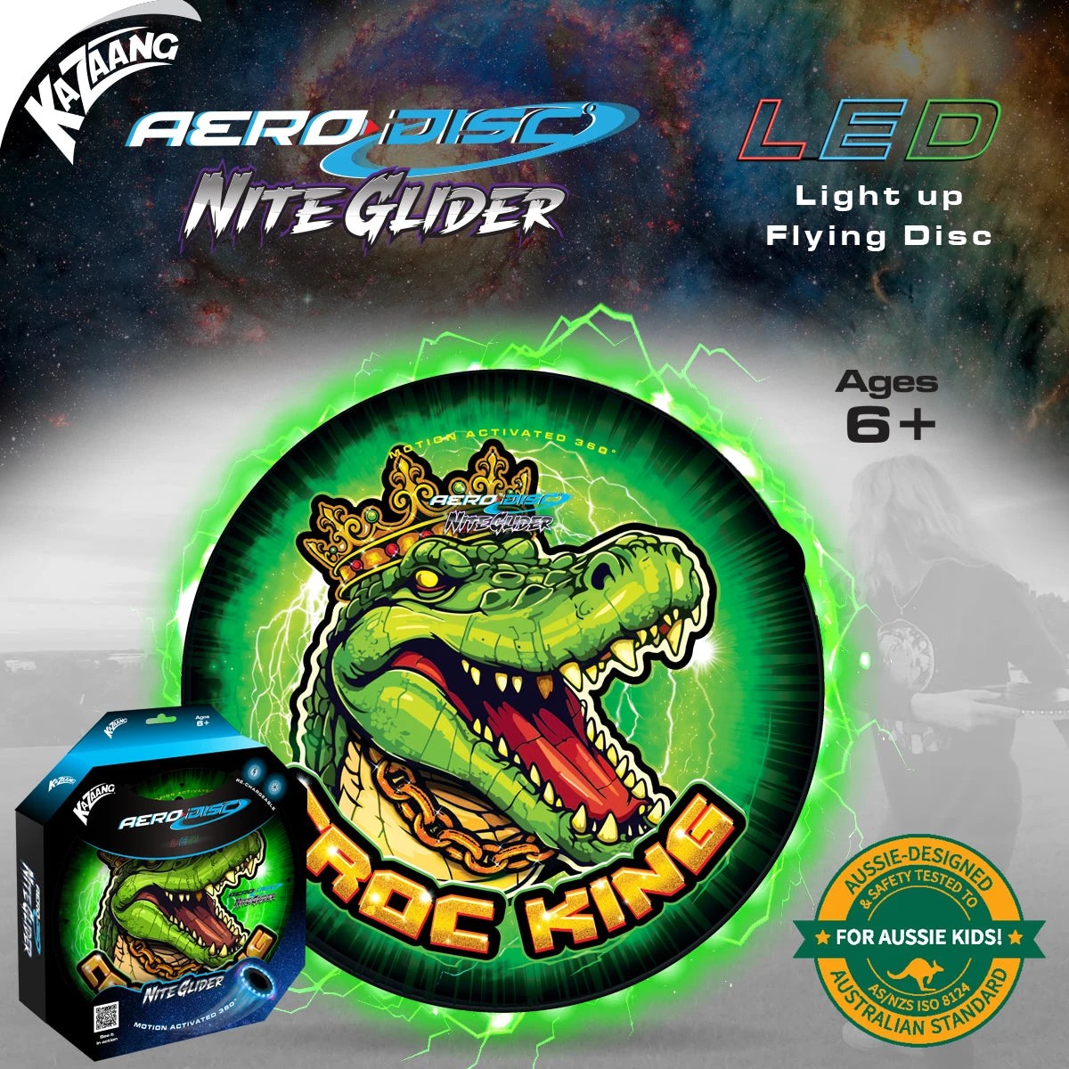 5 Kazaang Aero Disc Nite Glider - Croc King, 5 of 8