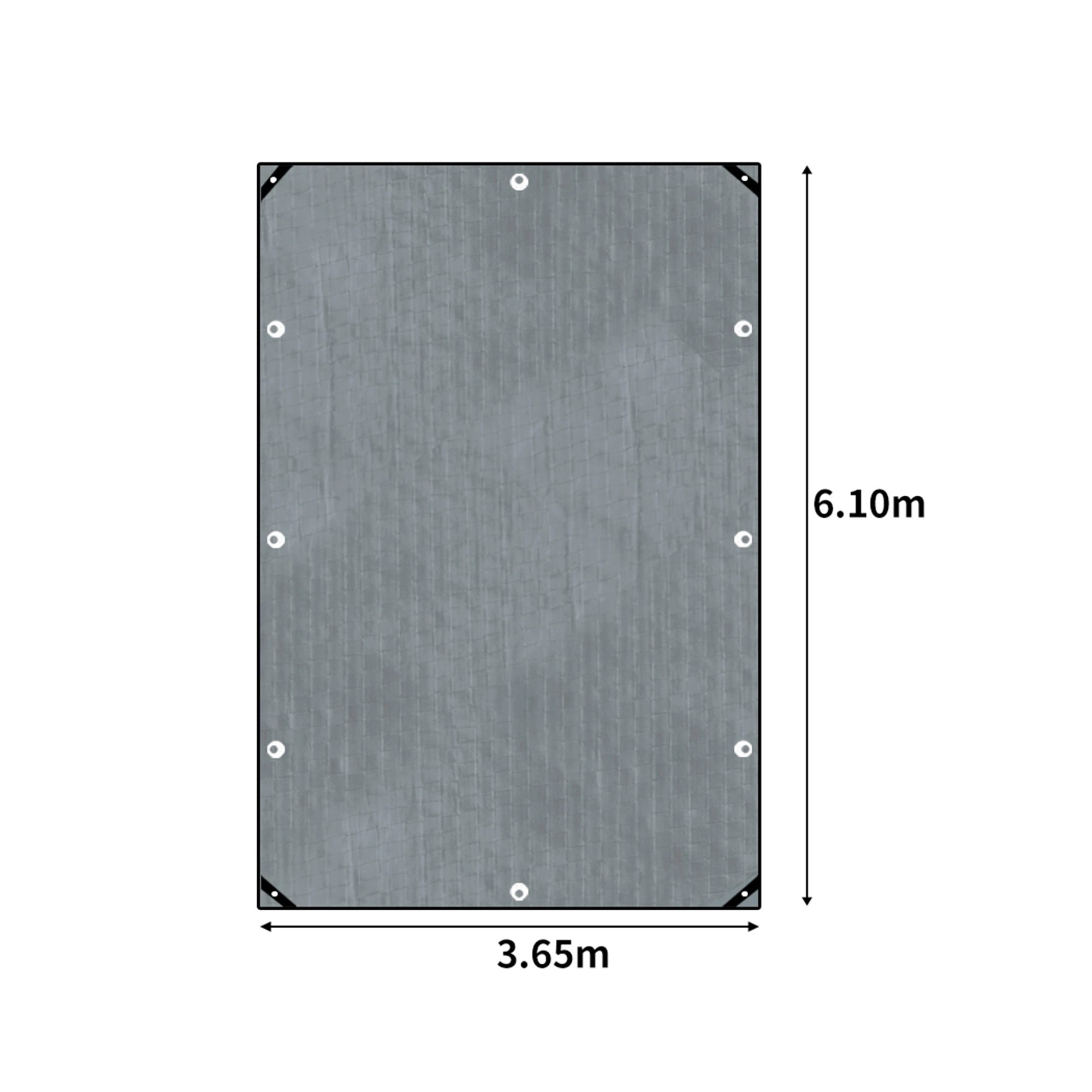 3 Mountview 3.6X6.1M Heavy Duty Waterproof Poly Tarpaulin Camping Cover, 3 of 6