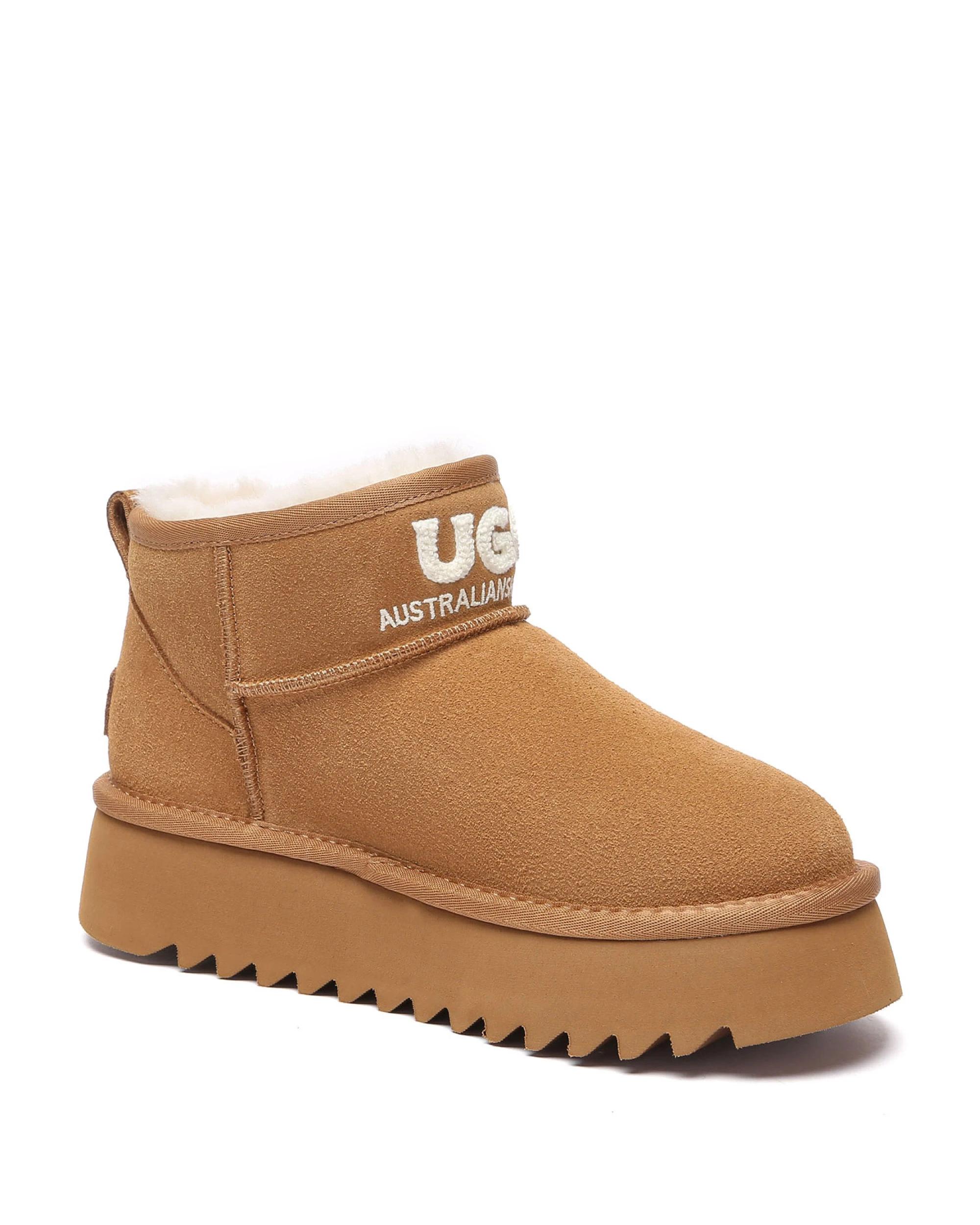2 Australian Shepherd UGG Helia Platform Boots CHESTNUT, 2 of 5