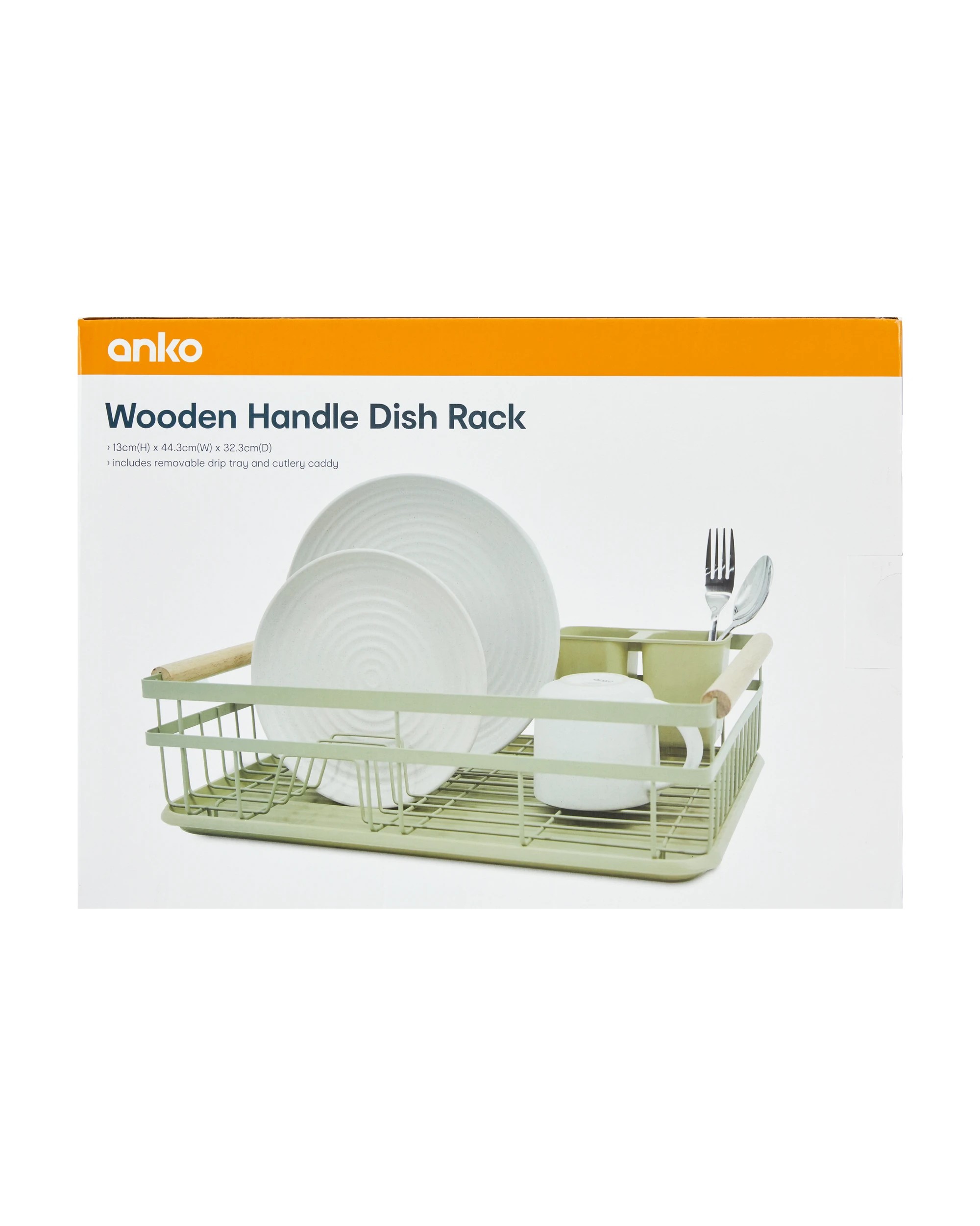 6 Green Wooden Handle Dish Rack, 6 of 6