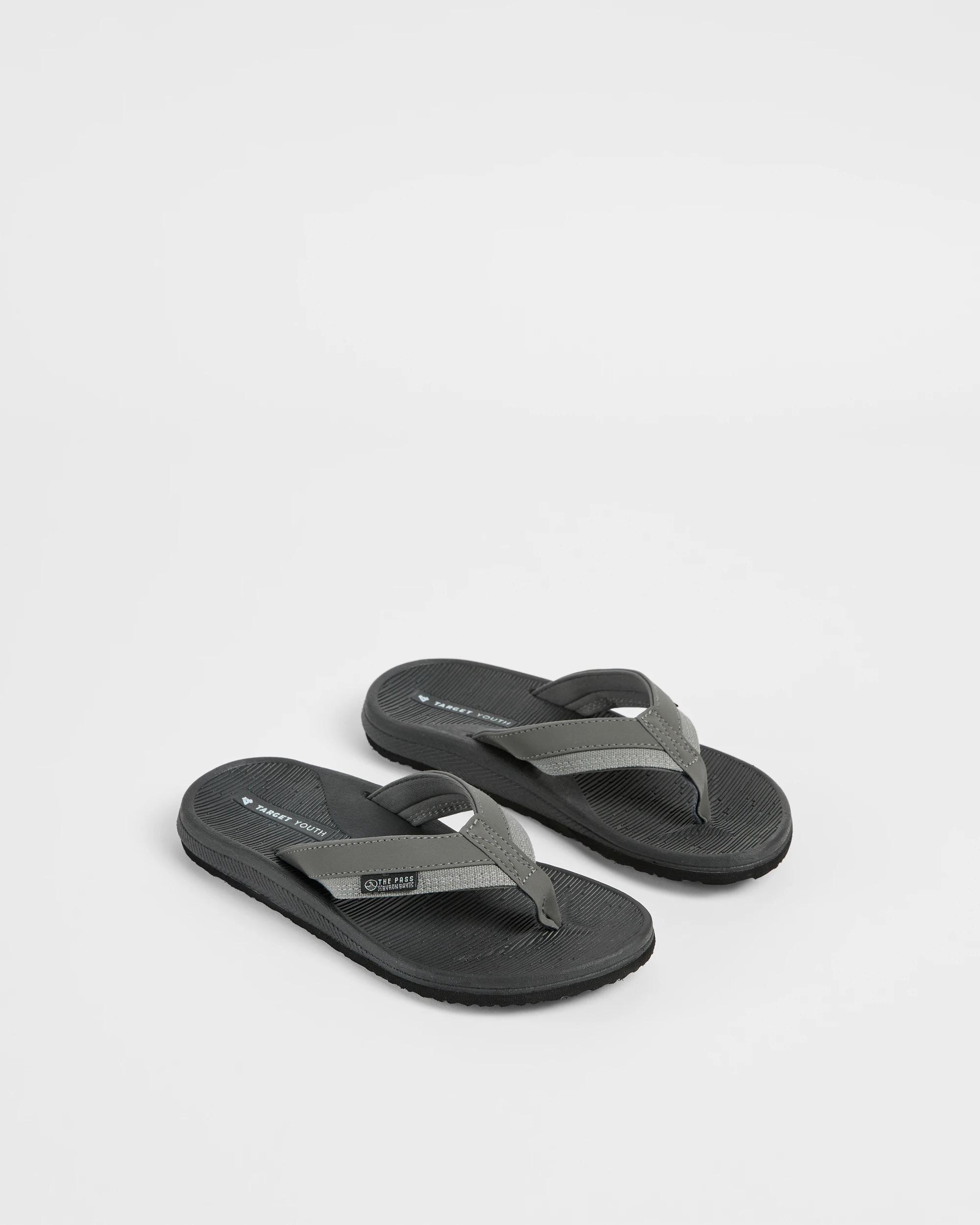 3 Target Boys Senior Comfort Thongs BLACK, 3 of 3