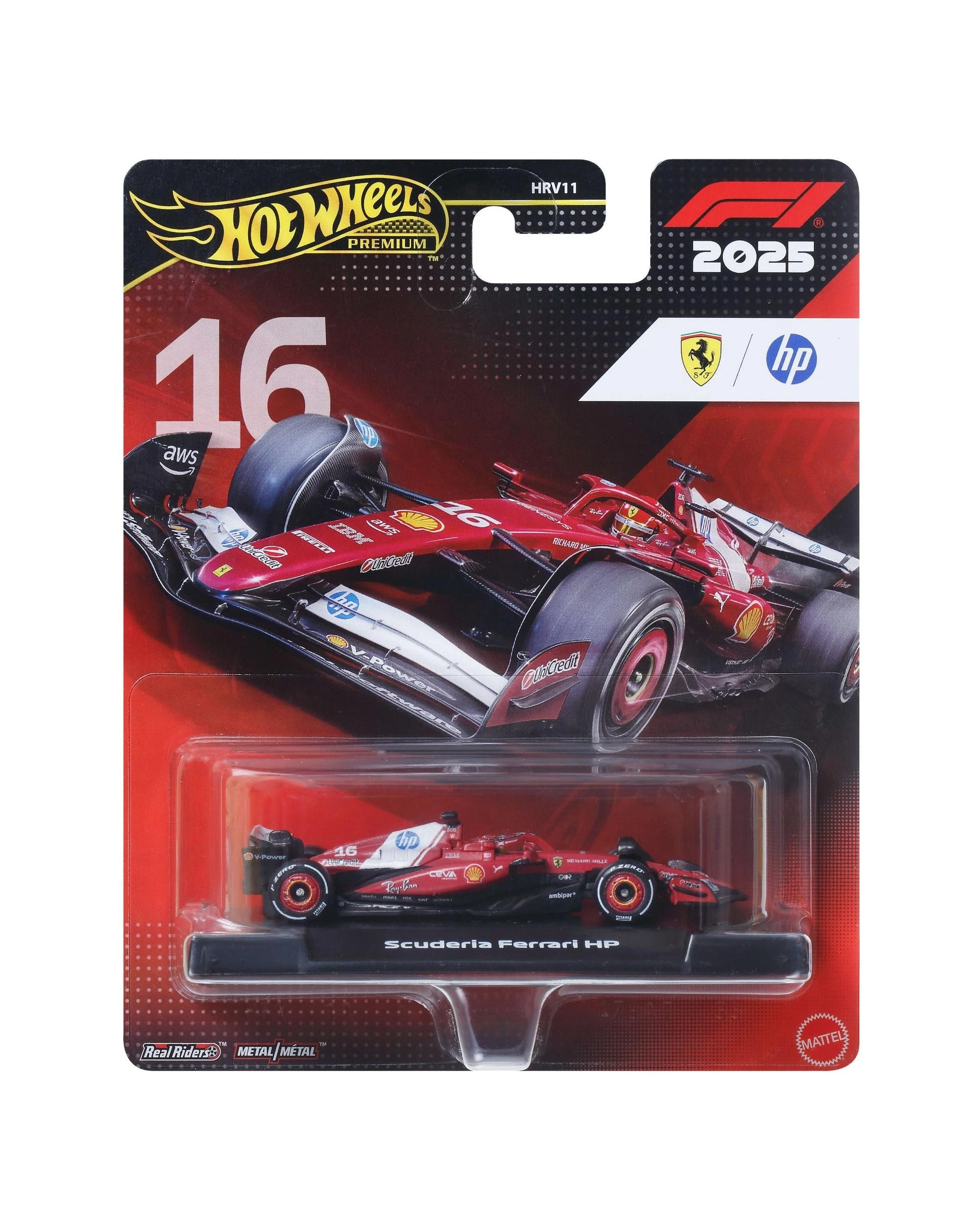 1 Hot Wheels Premium Formula 1 2025 Scuderia Ferrari HP #16 Charles Leclerc Diecast Vehicle, 1 of 6