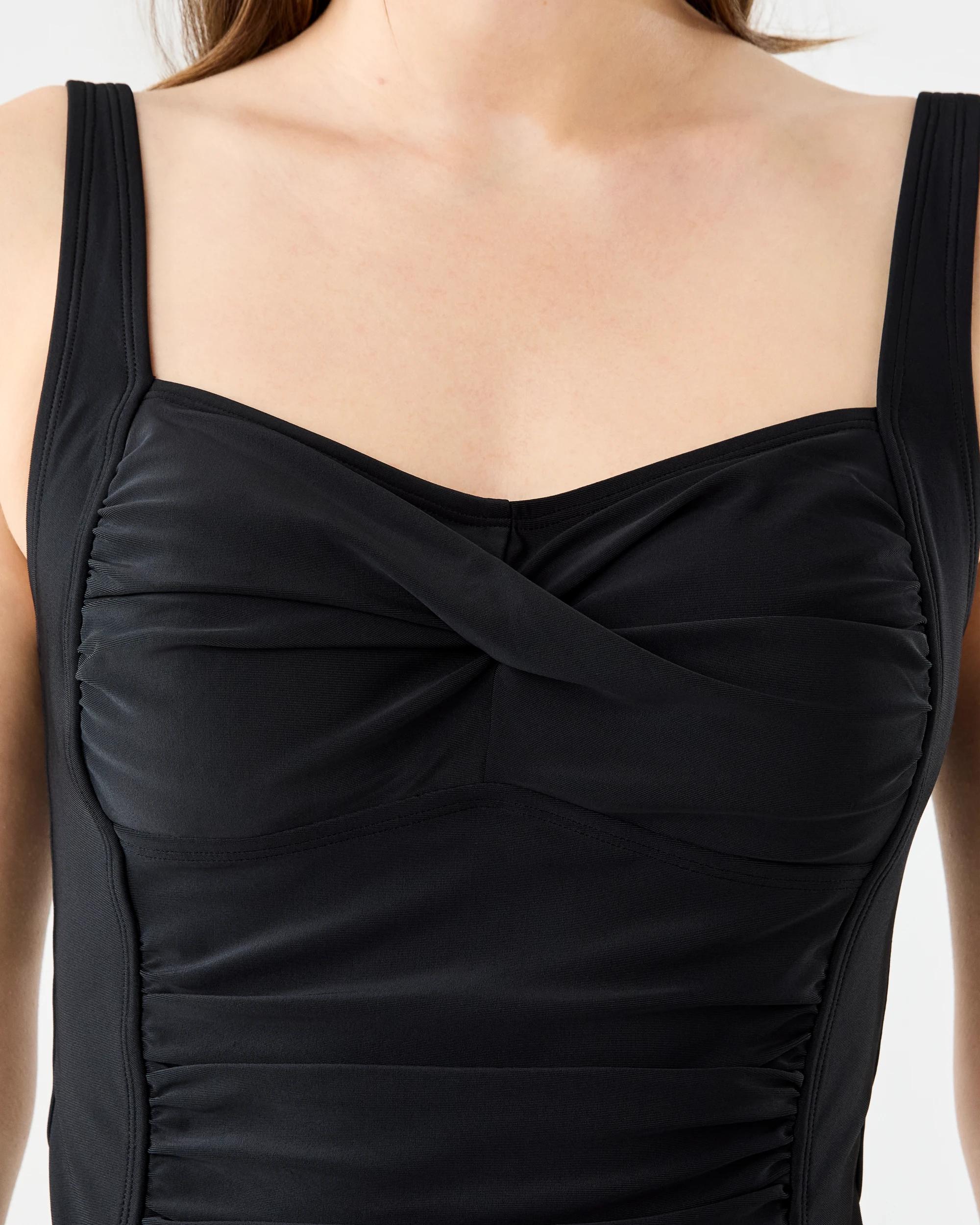 5 Twist Front  Swim Tankini Black, 5 of 7