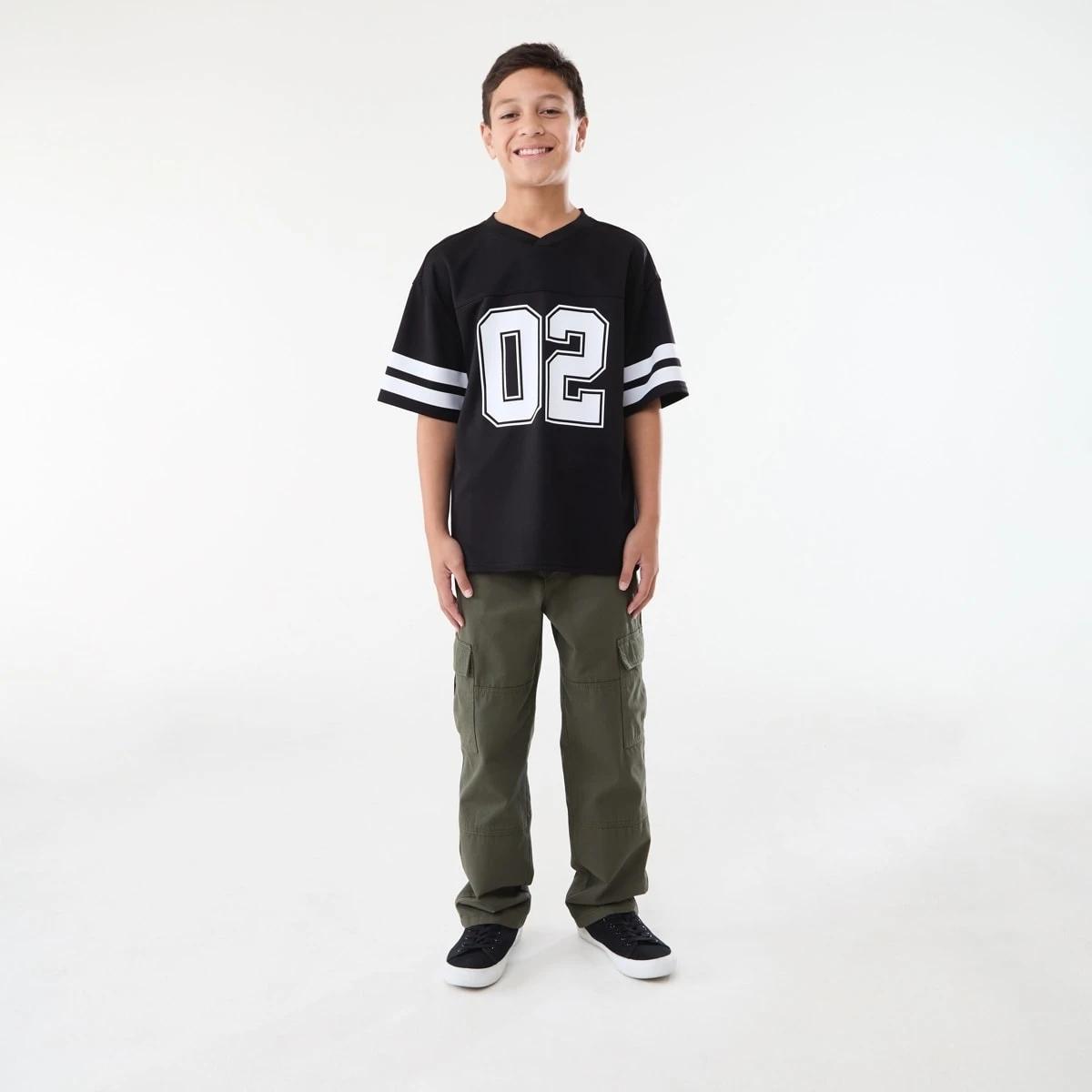 5 Short Sleeve Oversized Mesh T-shirt JERSEY 02 BLACK, 5 of 6