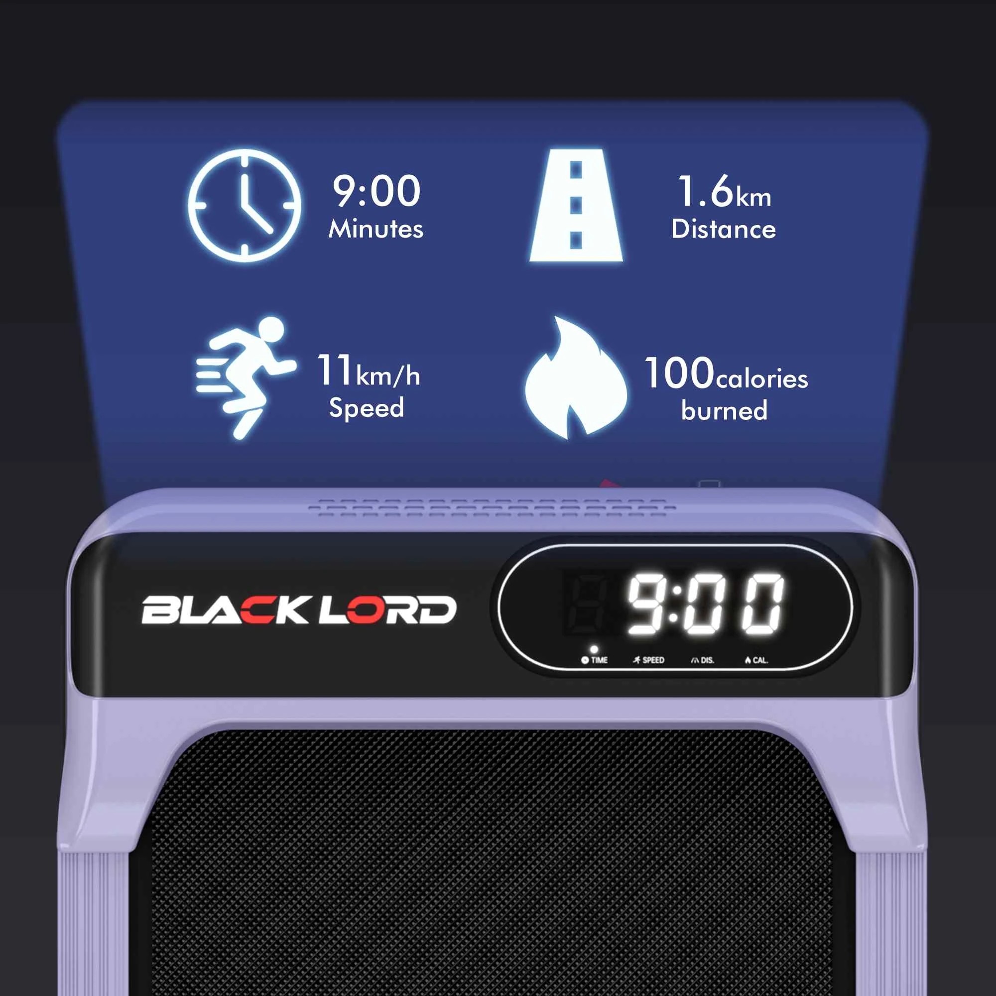 7 Black Lord Treadmill Electric Walking Pad Incline Home Gym Remote - Purple, 7 of 10