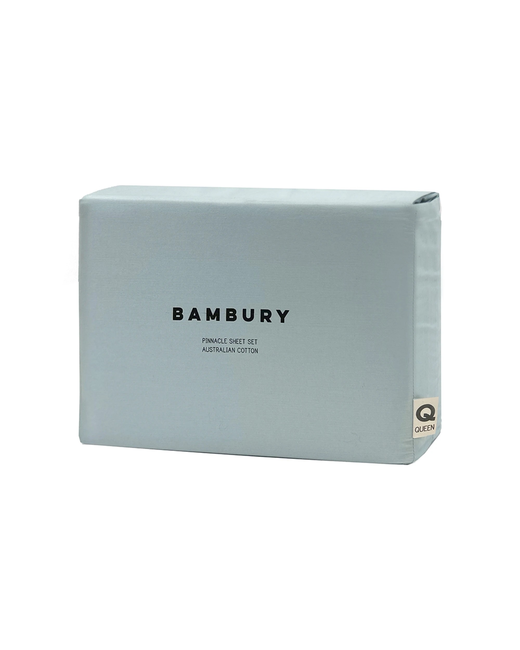 1 BAMBURY Pinnacle Sheet Set Surf Australian Cotton - King Single Bed - Blue, 1 of 3