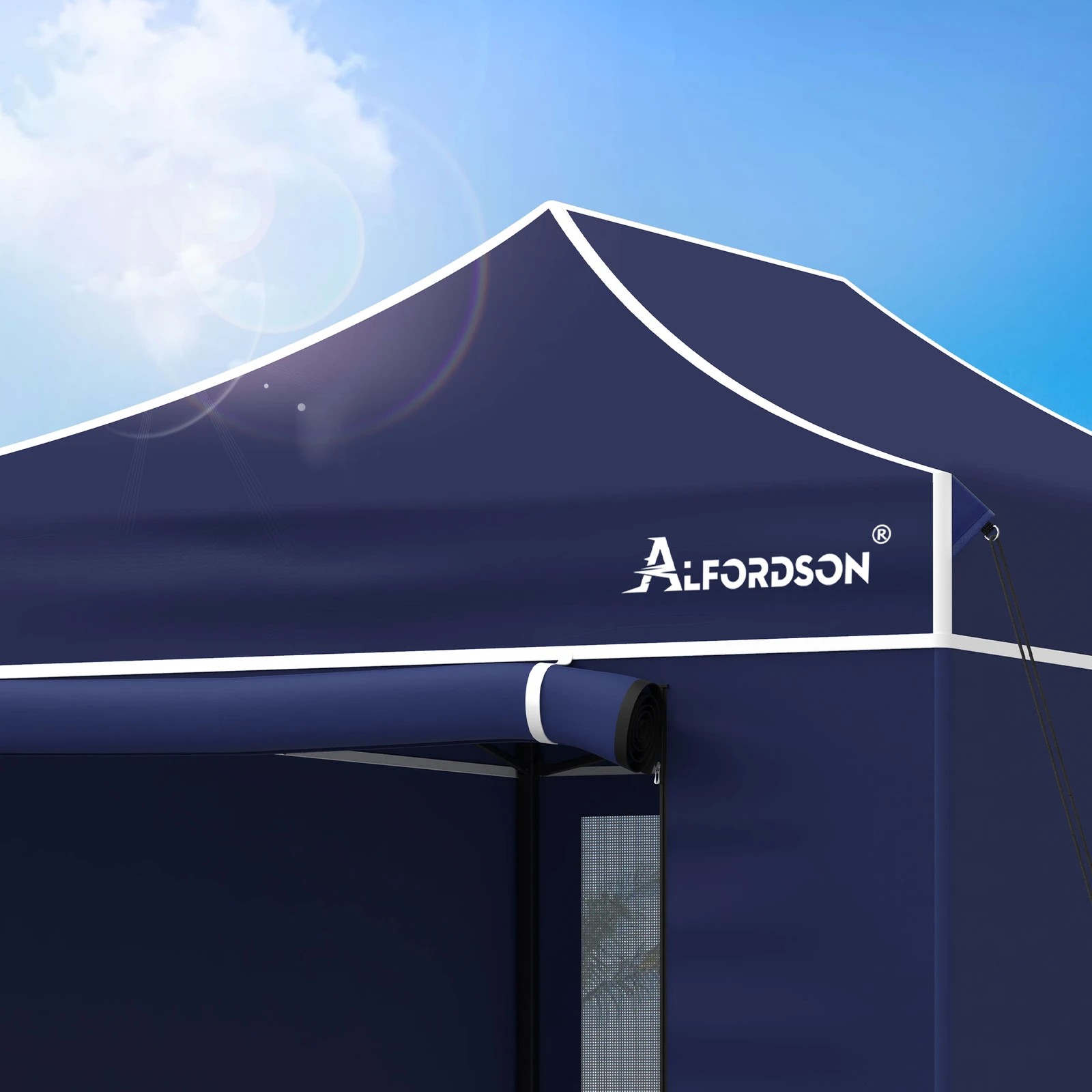 5 Alfordson Gazebo 4.5x3m Pop Up Marquee 600D Oxford Folding Camping Tent - Blue, 5 of 10