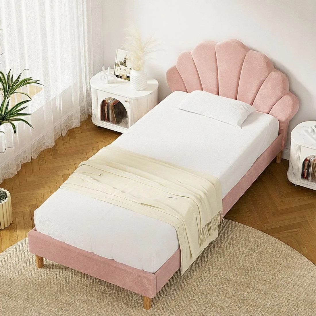 5 Artiss Bed Frame King Single Size - Pink, 5 of 7