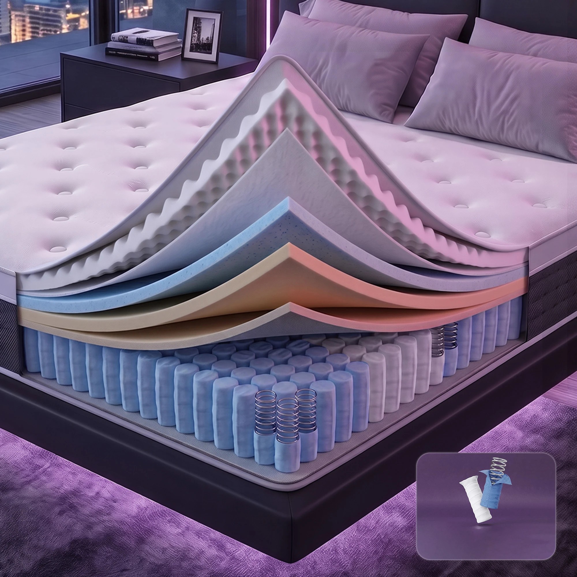 5 Levitex Mattress Individual Pocket Spring 5-Zone for Lumbar Support 30CM - Single Bed - Multi, 5 of 10