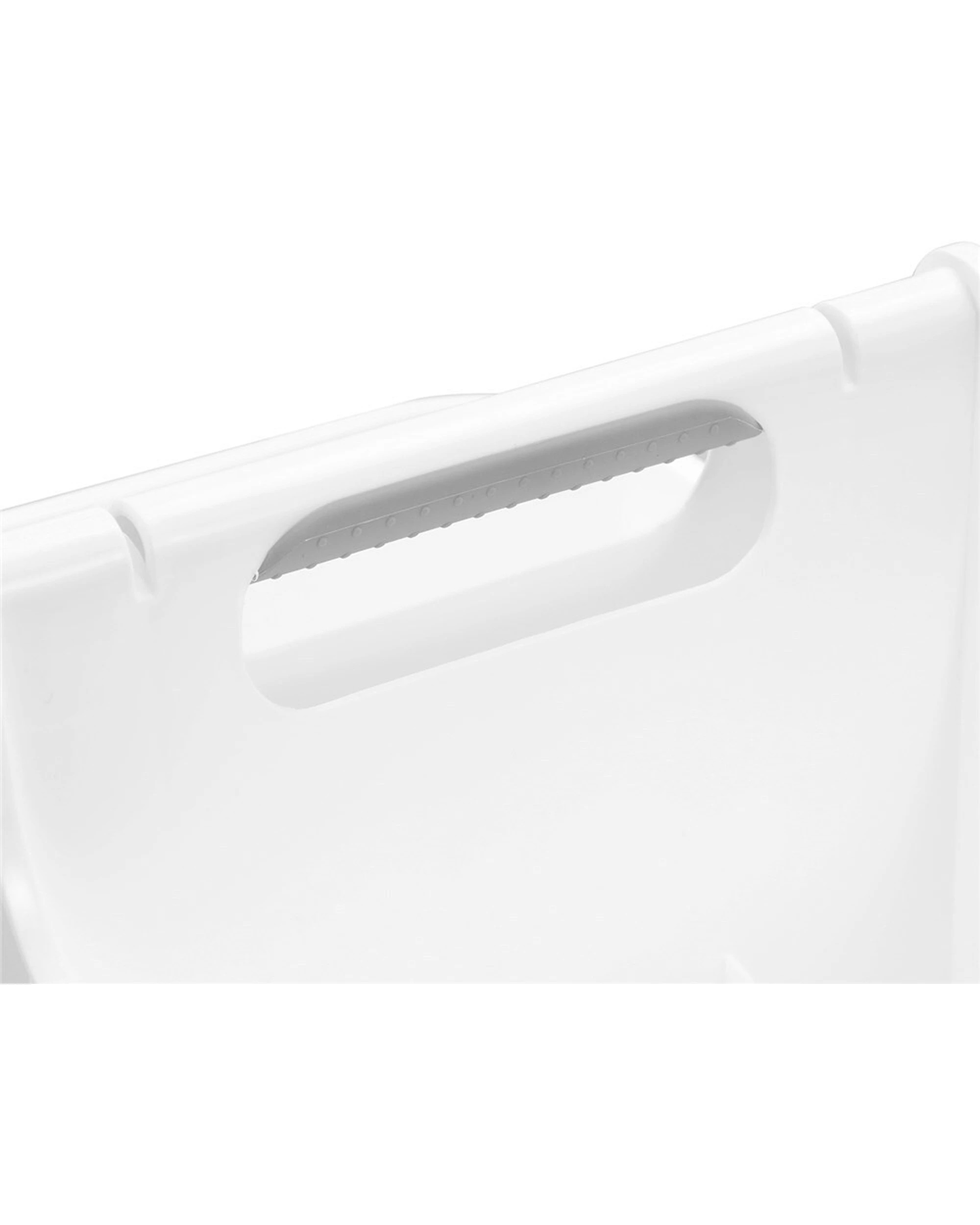 5 Boxsweden 2-Compartment Bathroom Caddy Large Lightweight Secure Grip Handle - White, 5 of 5