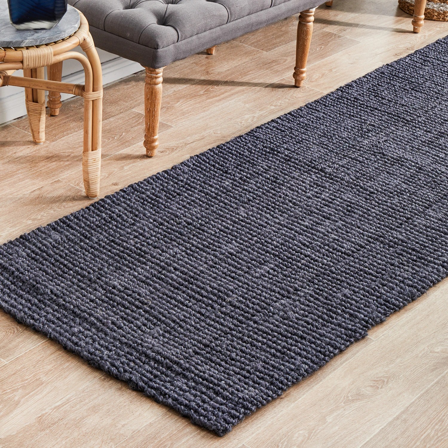 4 Common Ground Rugs Solace Barker 300x80cm - Medium Runner Handwoven Jute Rug - Blue, 4 of 9