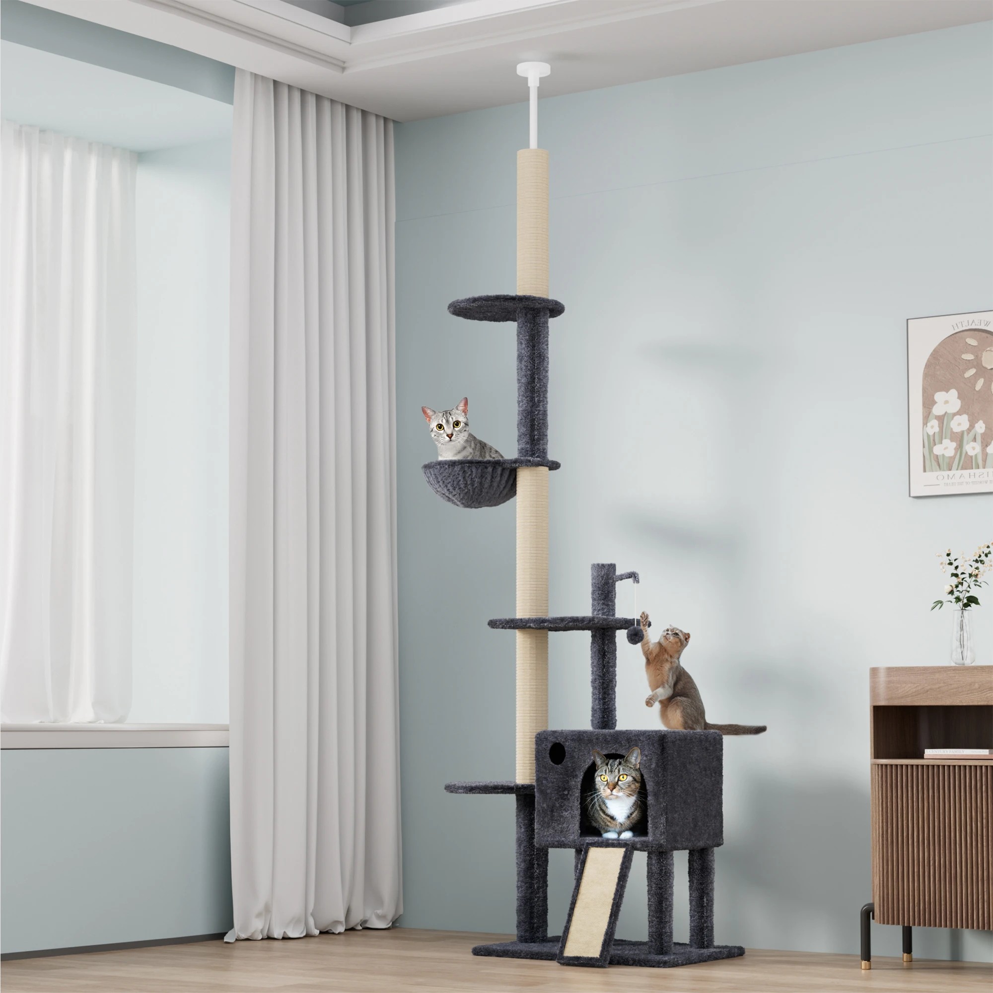 5 Pawz Cat Tree 6-tier 230-275cm, 5 of 5