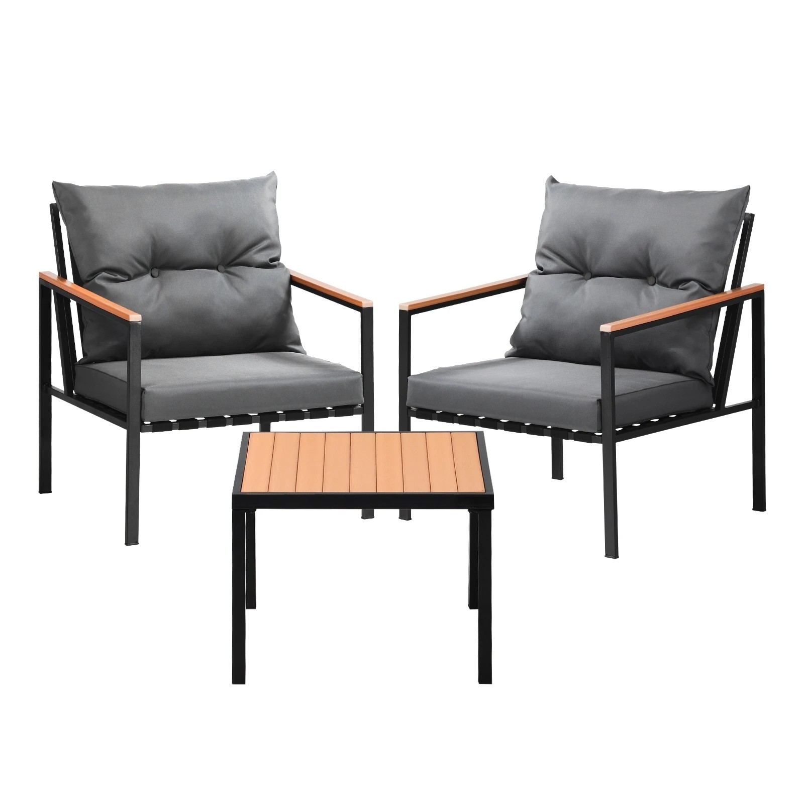 1 Livsip 3pcs Outdoor Furniture Lounge Setting Sofa Chairs Patio Dining Bistro Set
 - Multi, 1 of 8