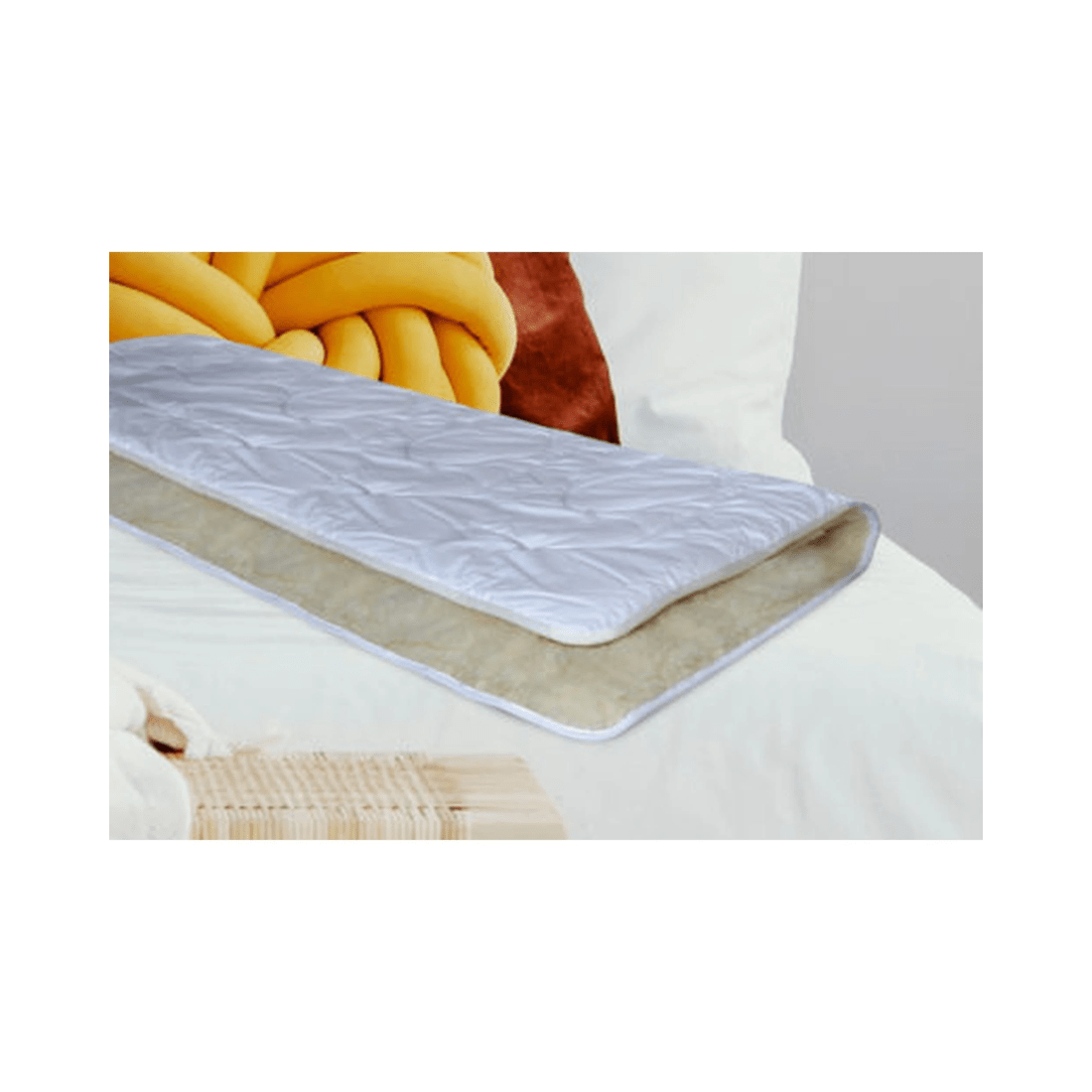 2 Jaspa Black All Seasons Reversible Wool Underlay (Queen) - Beige, 2 of 2