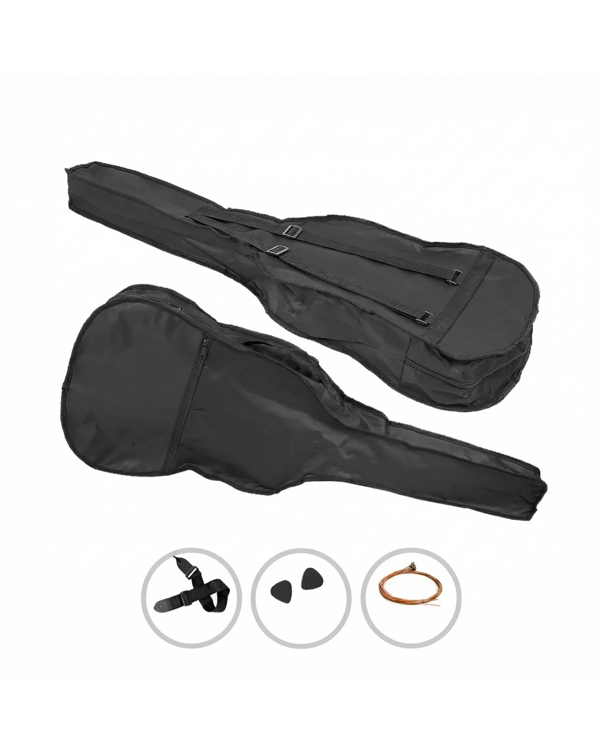 4 Karrera 41in Acoustic Wooden Guitar - Black, 4 of 4