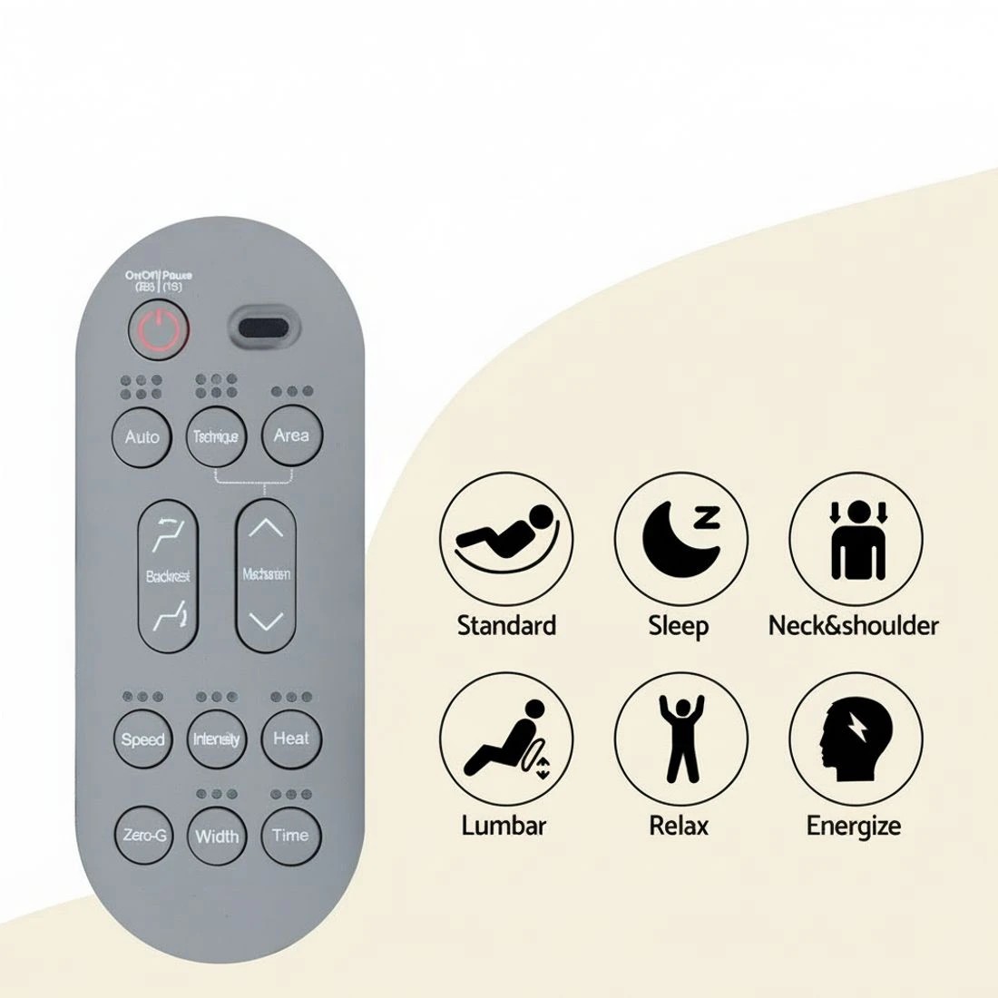 7 Livemor Massage Chair Electric Recliner Home Massager 3D ROLI - Grey, 7 of 9