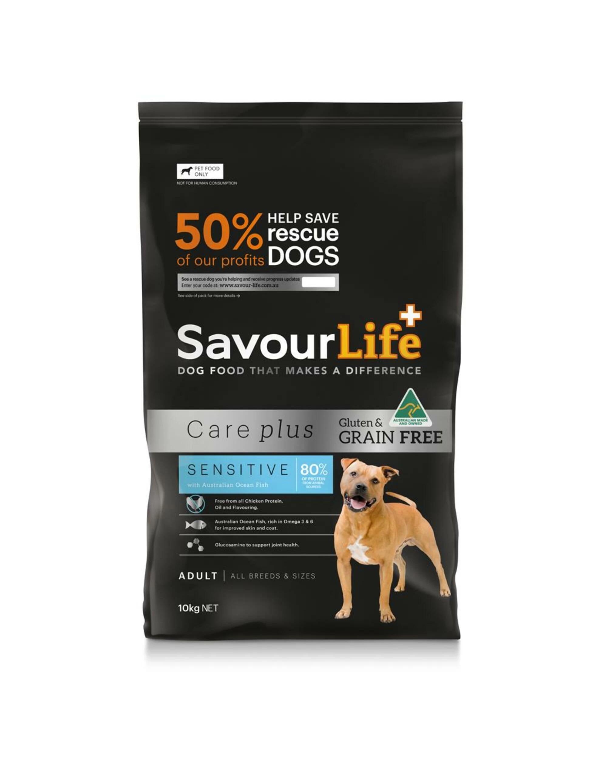 1 Savourlife Grain Free Sensitive Dry Dog Food Ocean Fish 10kg, 1 of 2
