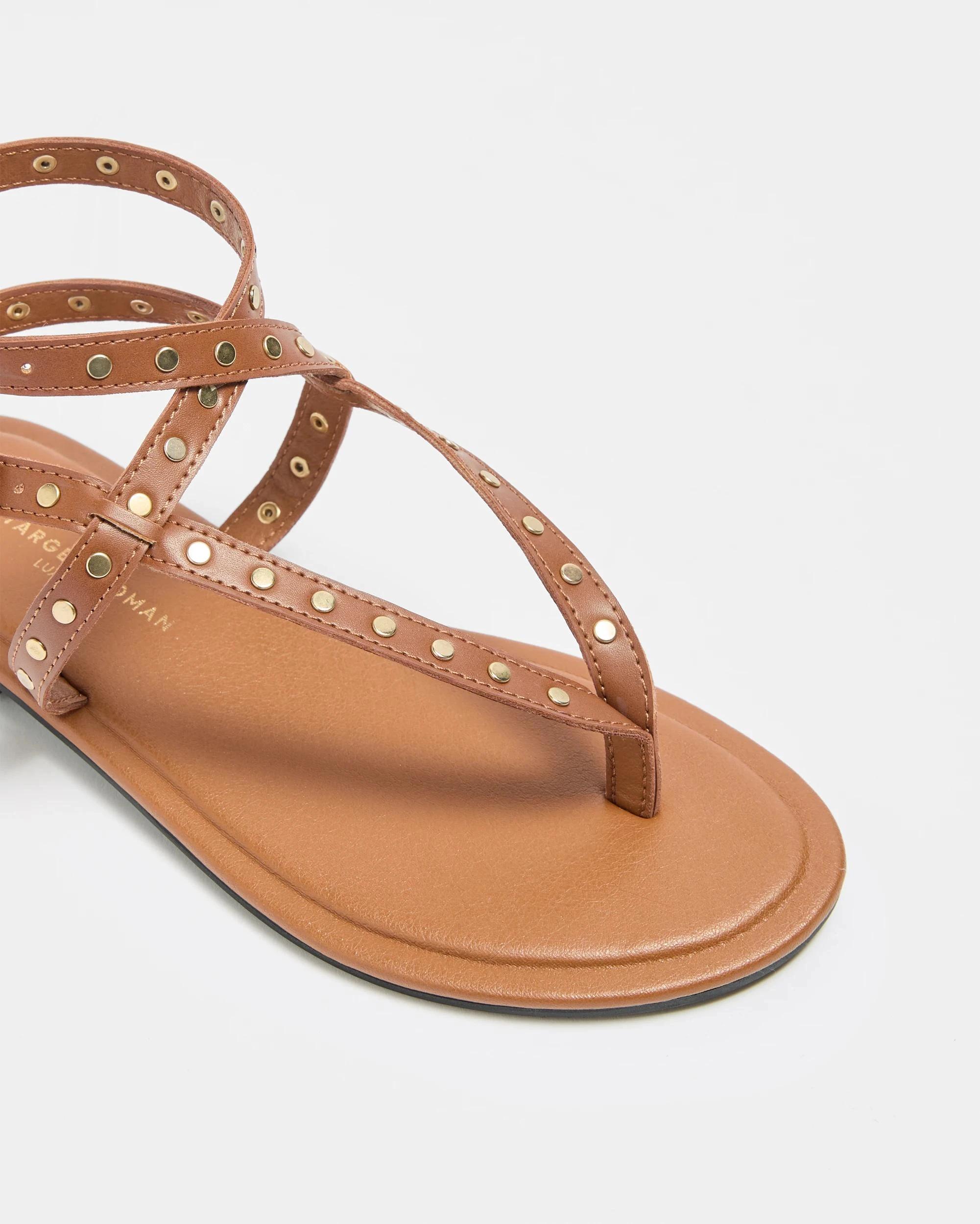 3 Target Womens Gladiator Studded Thongs - Zena TAN, 3 of 6