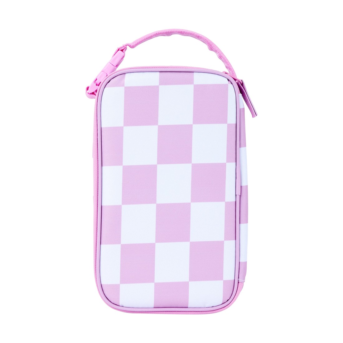 1 Pink Check Insulated Cold Box, 1 of 3