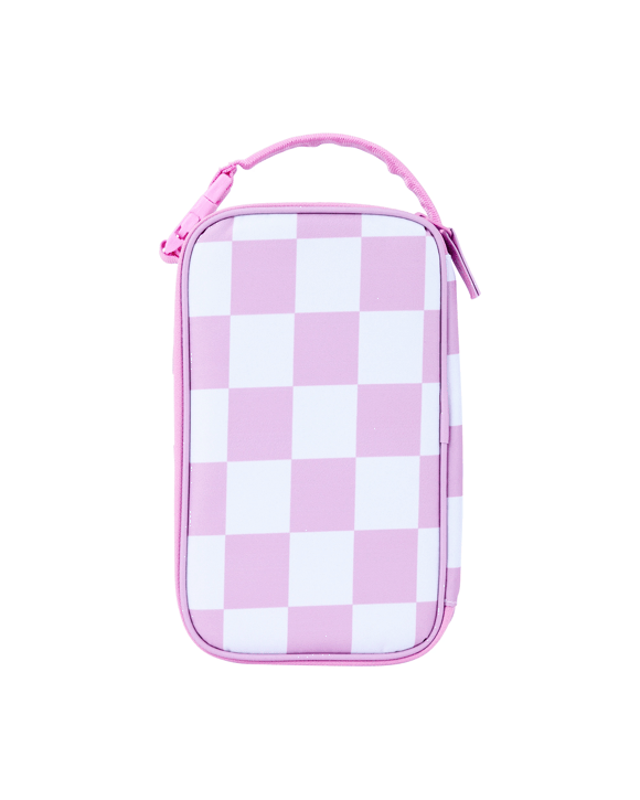 Pink Check Insulated Cold Box