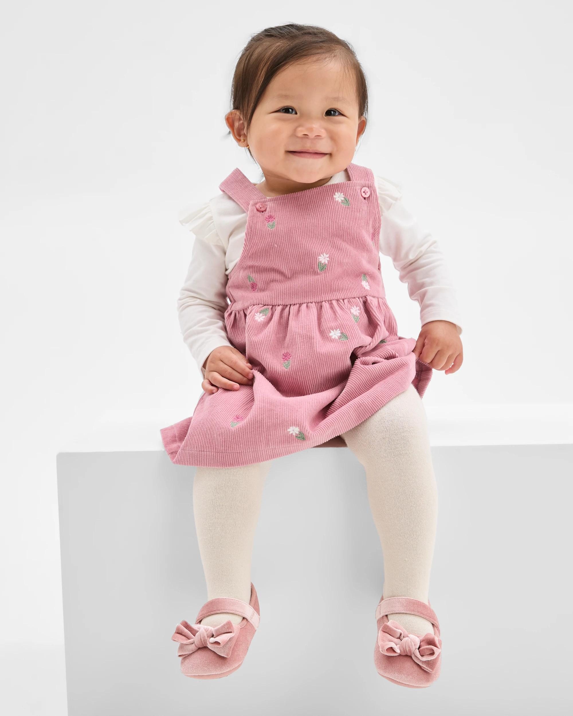 3 Target Baby Organic Cotton Embroidered Cord Pinafore Set ROSIE FLORAL, 3 of 6