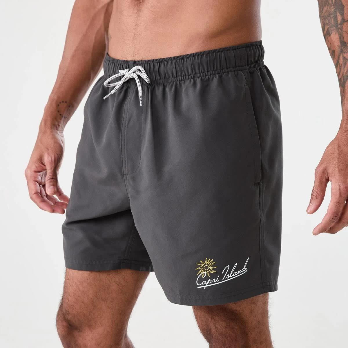 2 Core Print Swim Shorts CAPRI ISLAND SWIM GREY VIOLET, 2 of 6