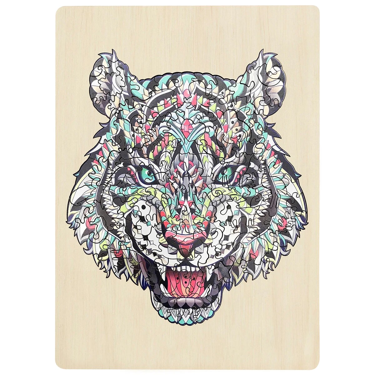 3 Puzzle Master 132 Piece Wooden Jigsaw Puzzle, Tiger, 3 of 7