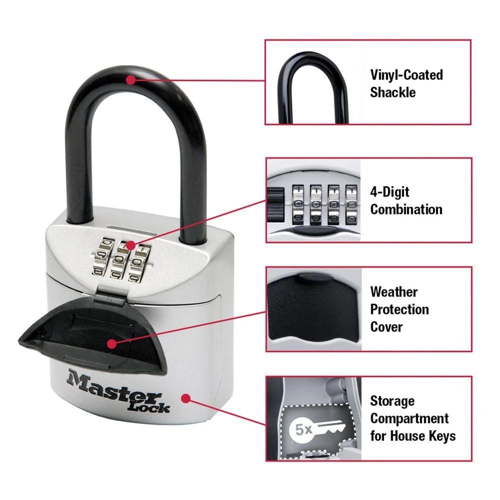 3 Masterlock Small Combination Portable Key Safe, 3 of 9