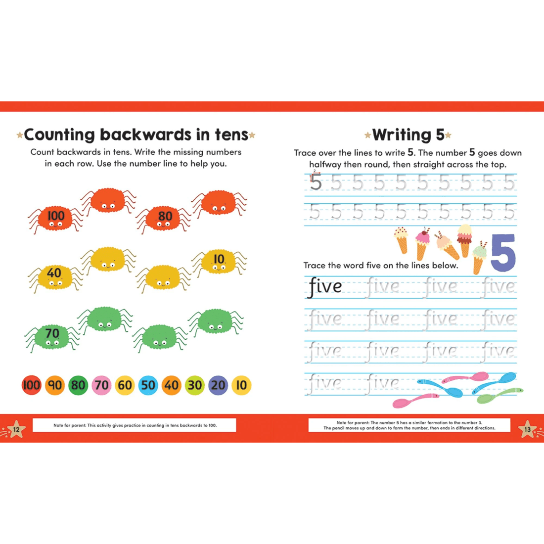 2 Gold Stars: First Maths Magic Tracing Book, 2 of 2