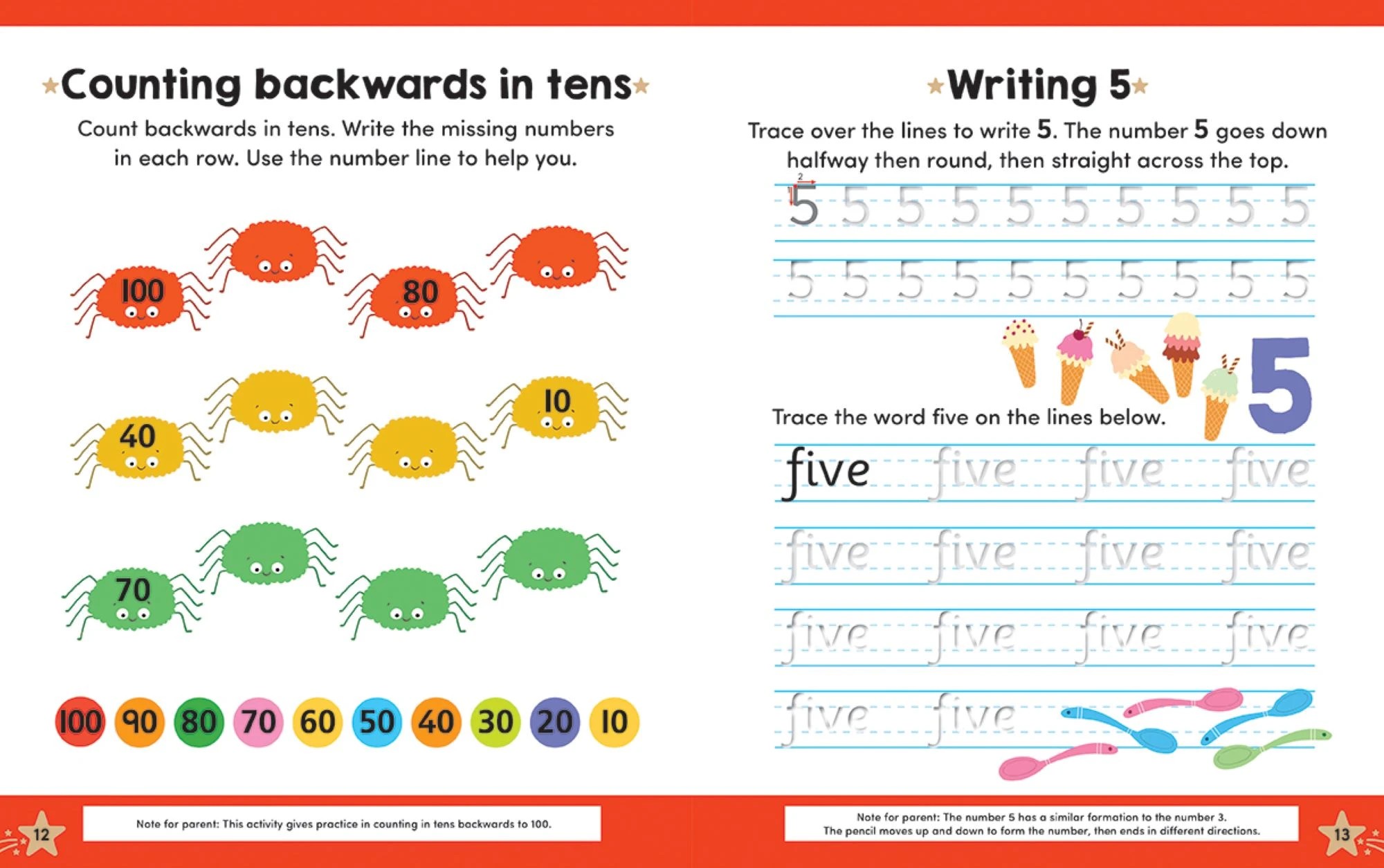 2 Gold Stars: First Maths Magic Tracing Book, 2 of 2