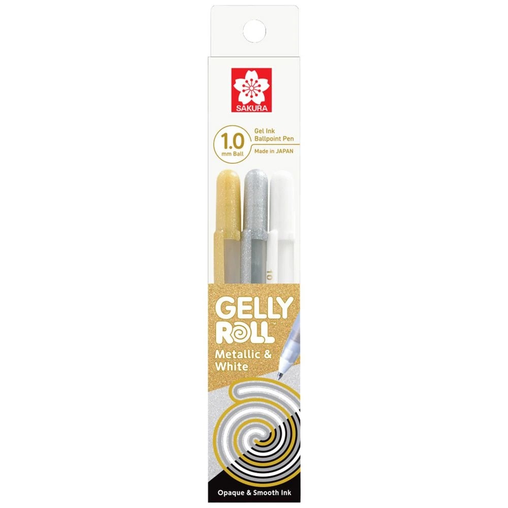 1 Sakura Gelly Roll Pen Gold/Silver/White 3 Pack, 1 of 2