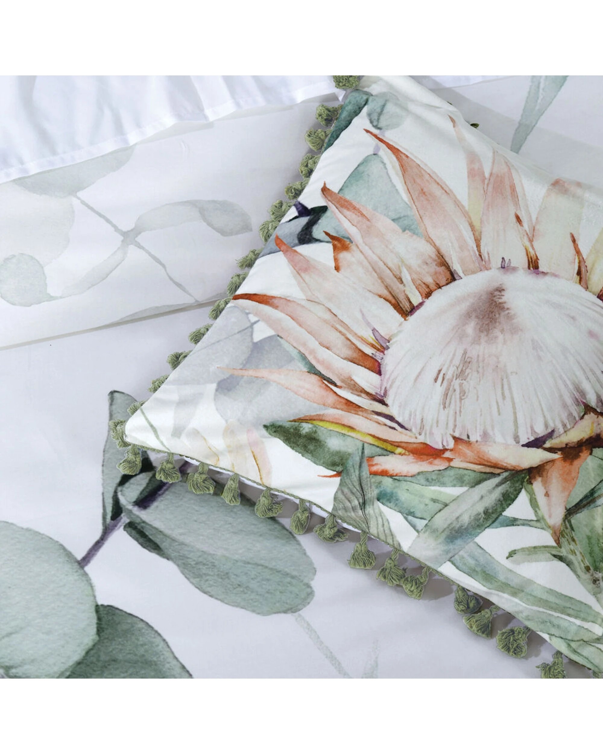 3 Bianca Helensvale King Cotton Sateen Quilt Cover & Pillowcase Set - White, 3 of 4