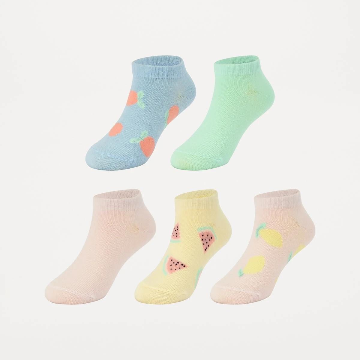 1 5 Pack Low Cut Socks FRUITS, 1 of 3