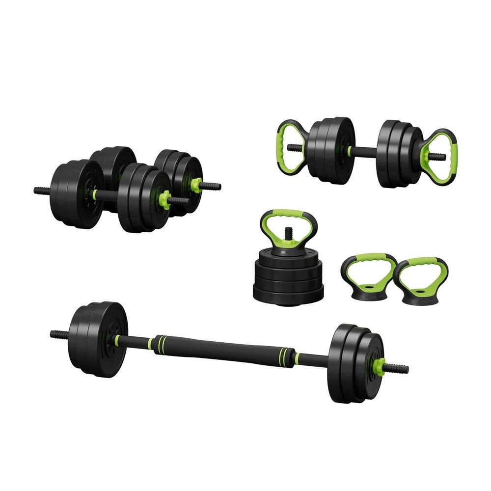 1 Everfit 25kg Adjustable Dumbbells Set Kettle Bell Weight Plates Barbells Gym - Multi, 1 of 6