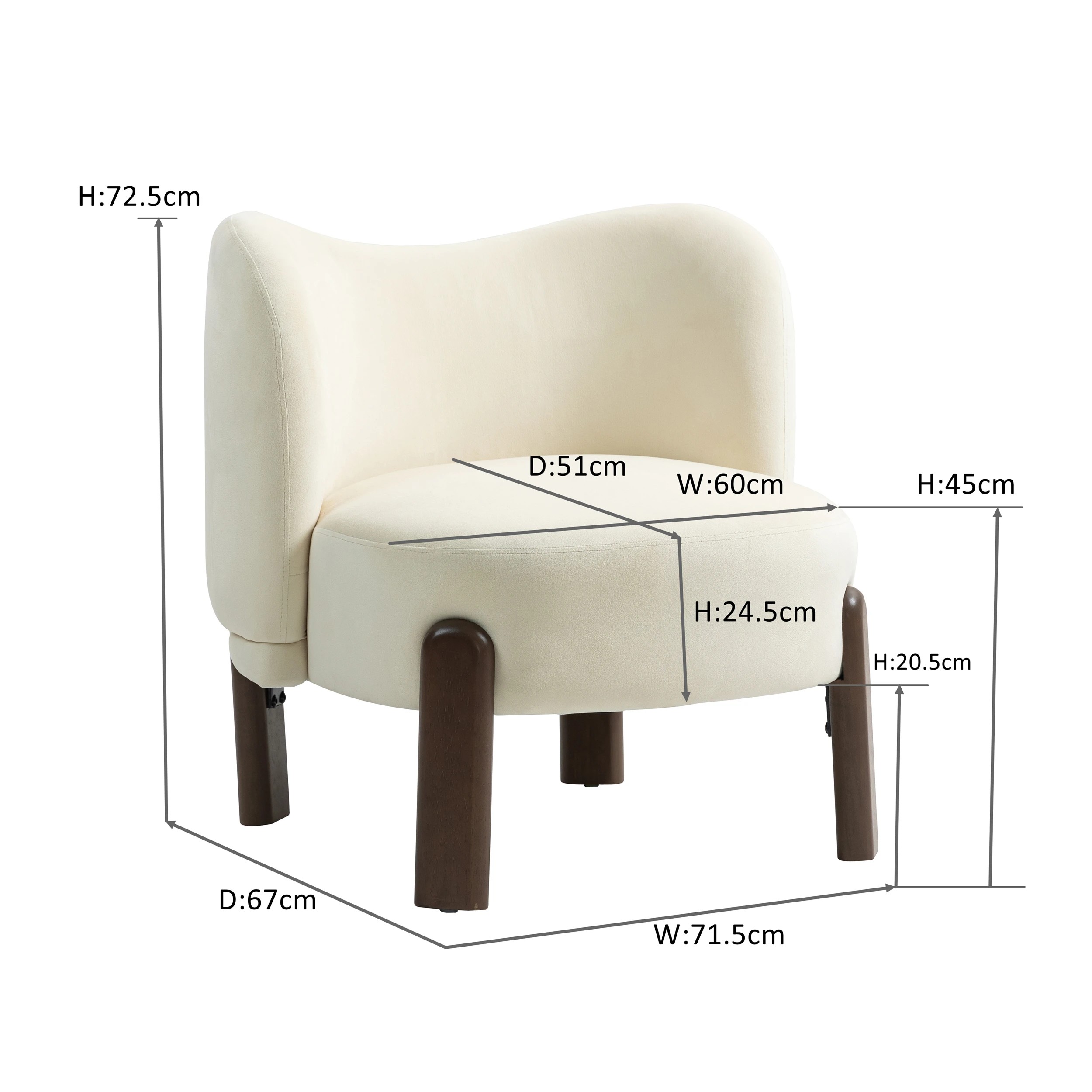 10 IHOMDEC Velvet Accent Chair - Beige - Beige, 10 of 10