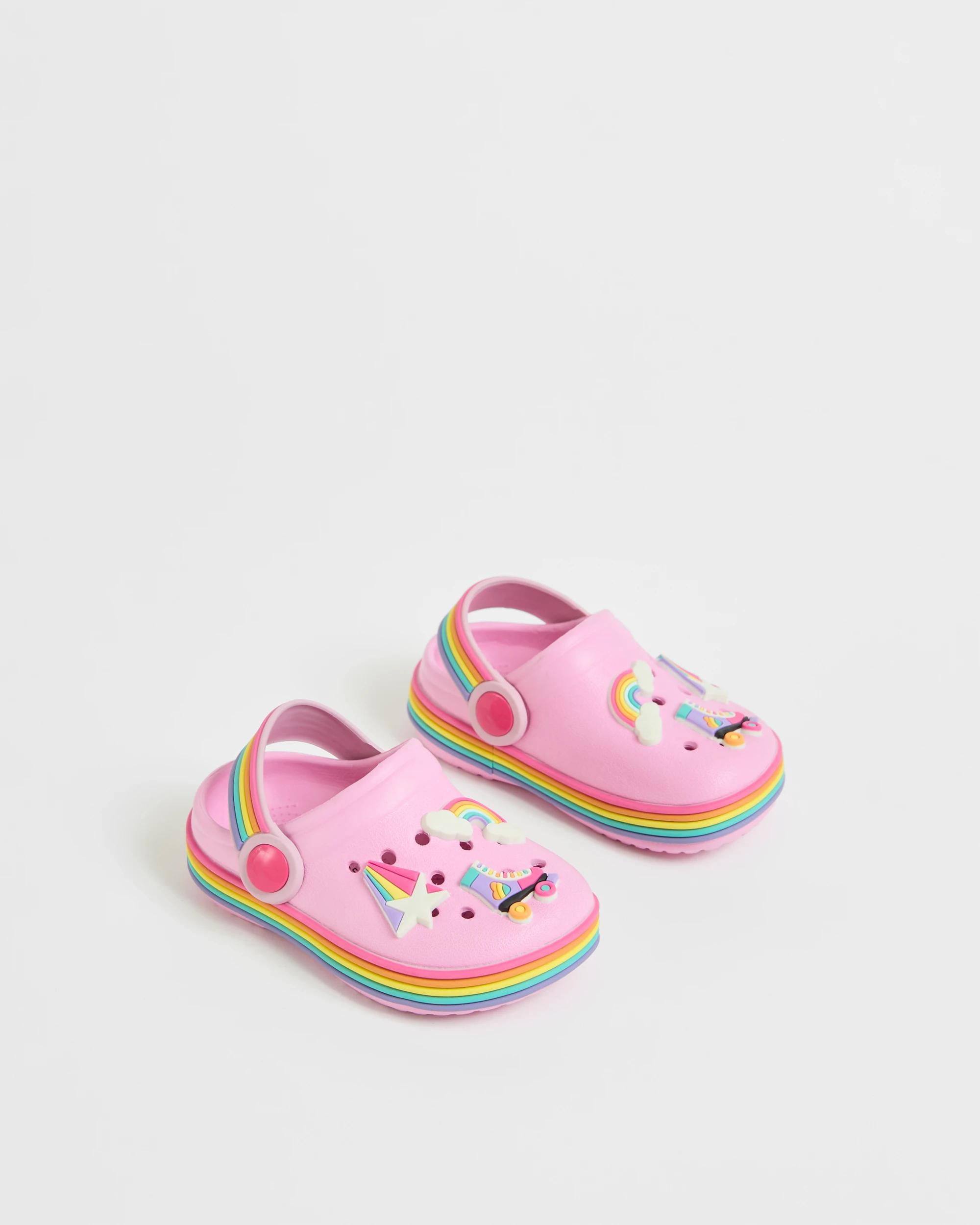 2 Target Kids First Walker/Junior Icon Rainbow Bright Clogs PINK, 2 of 3