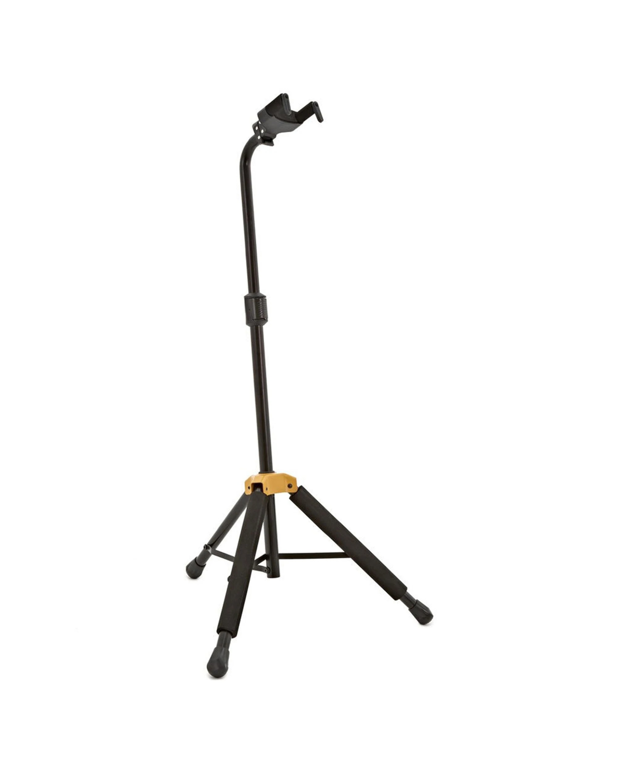 1 Hercules Auto Grip Acoustic & Electric Bass Guitar Stand Holder With Neck Adjustment - Black, 1 of 7
