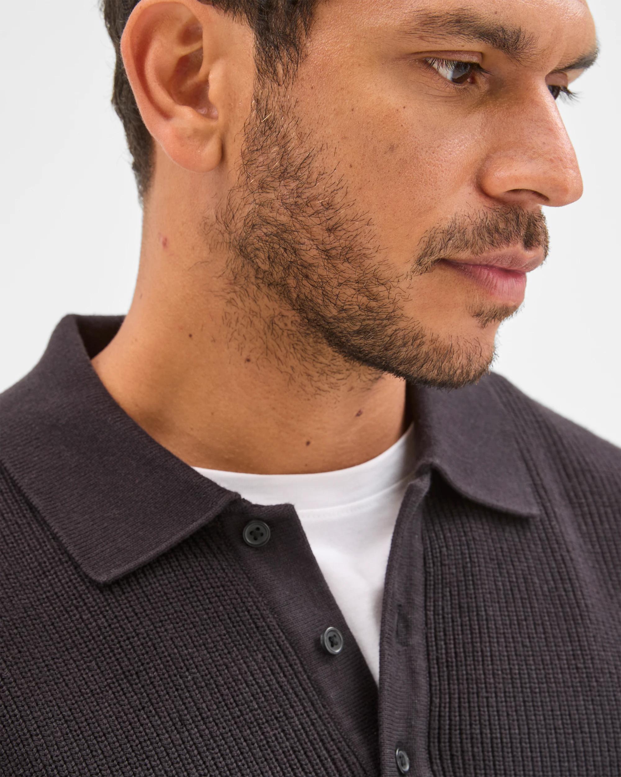 6 Target Man Australian Cotton Lightweight Long Sleeve Polo Neck Knit Sweater BLACK, 6 of 6