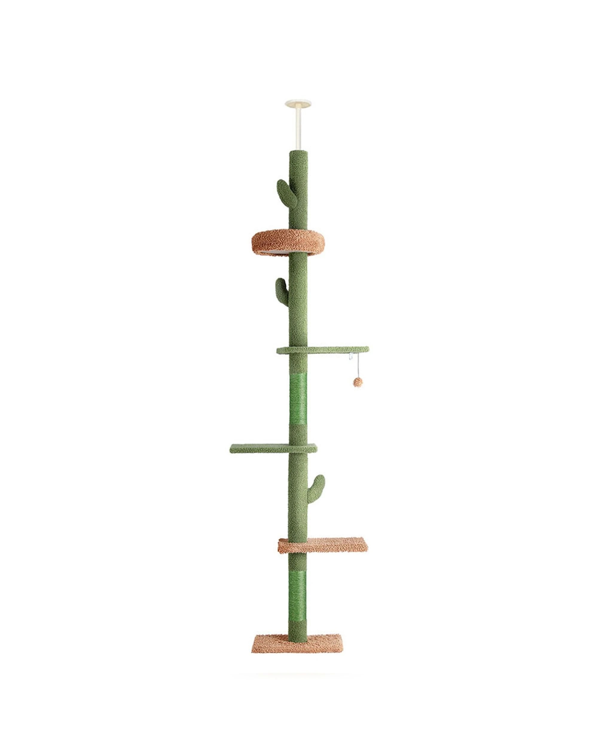 1 I.pet Cat Tree Tower Scratching Post Scratcher Floor To Ceiling Cats Bed 290cm
 - White, 1 of 3